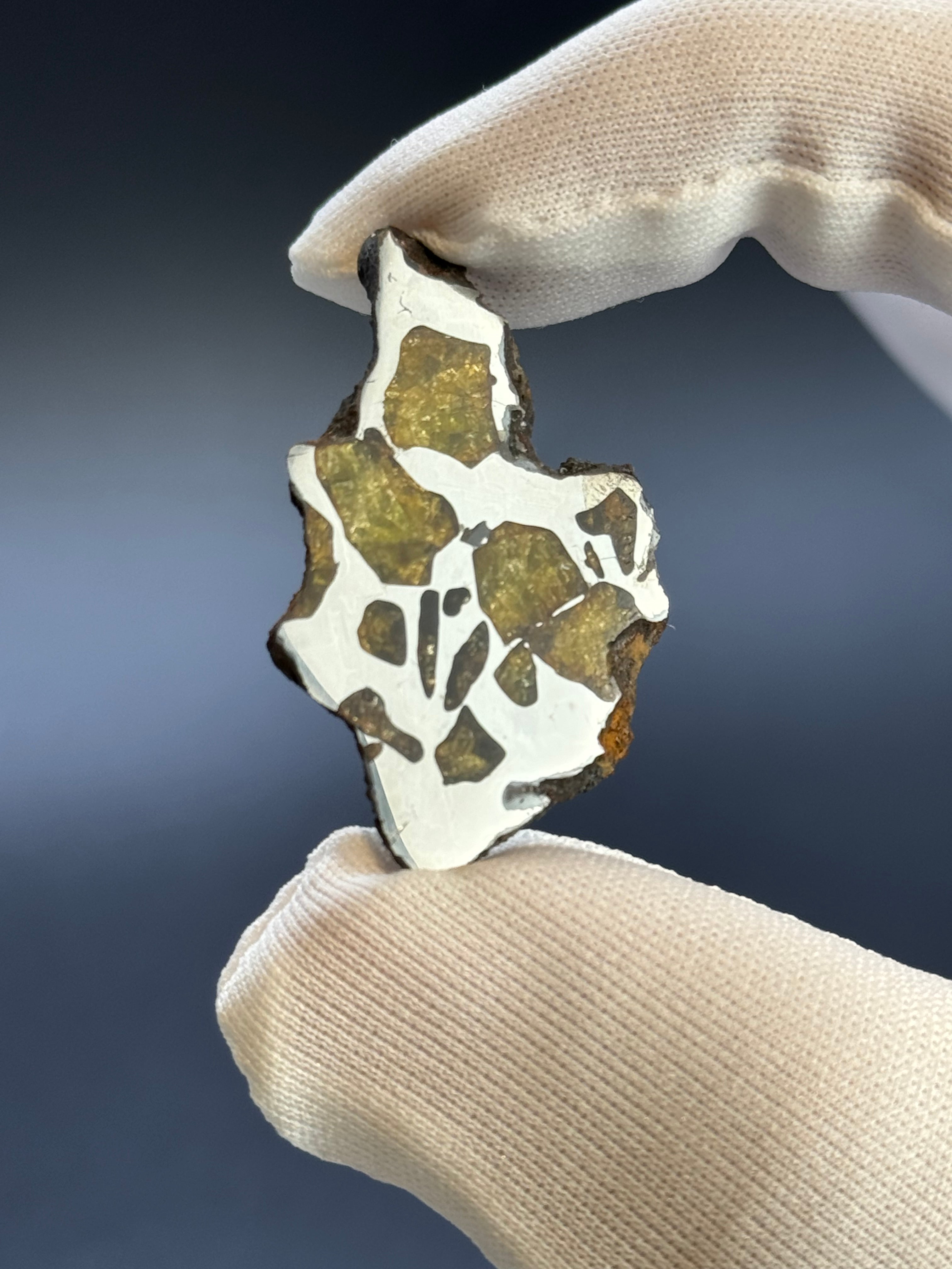 IMILAC PALLASITE METEORITE, CHILE. 6,55 GRAMS