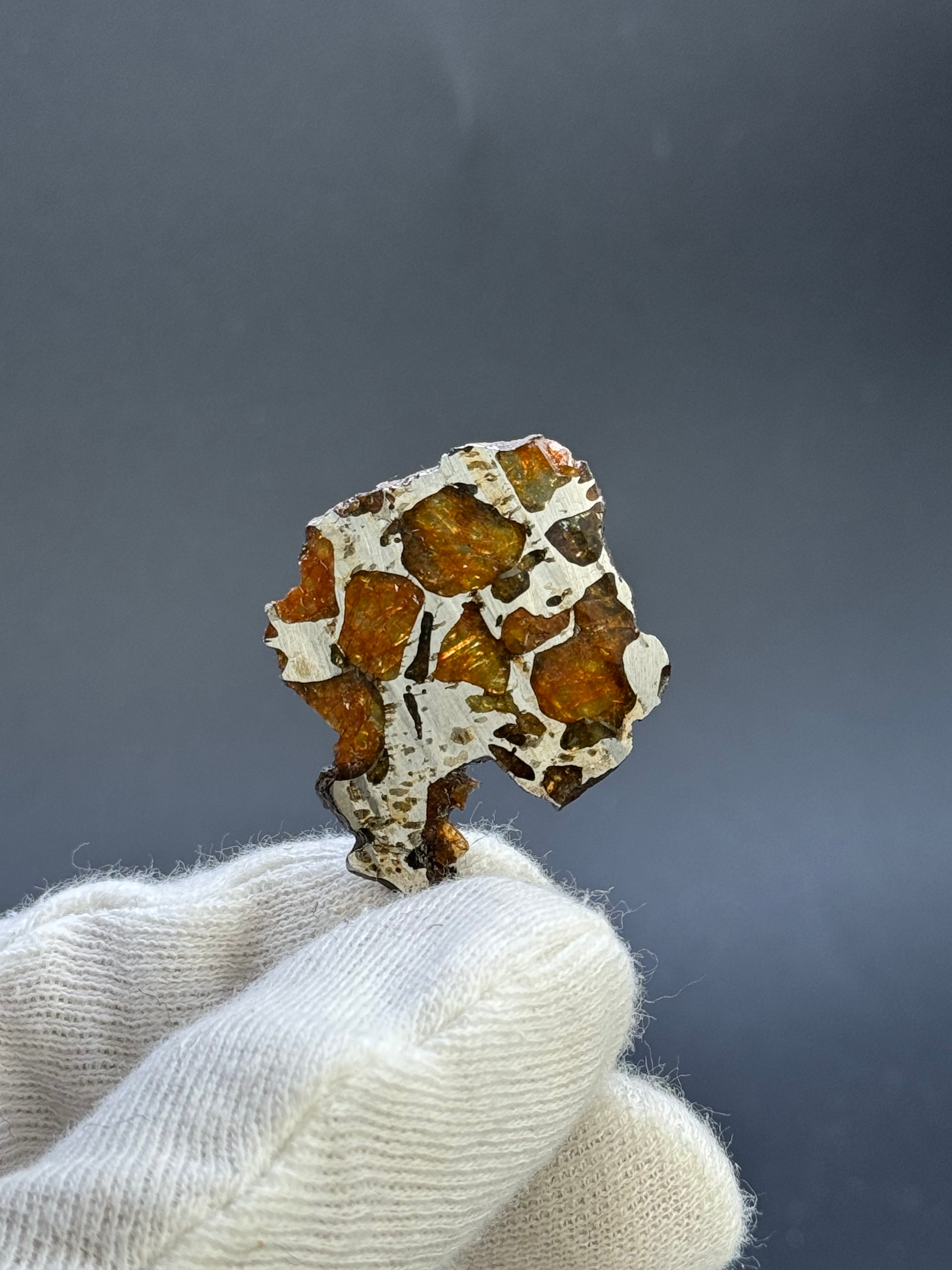 Imilac pallasite meteorite, Chile. 6,12 grams