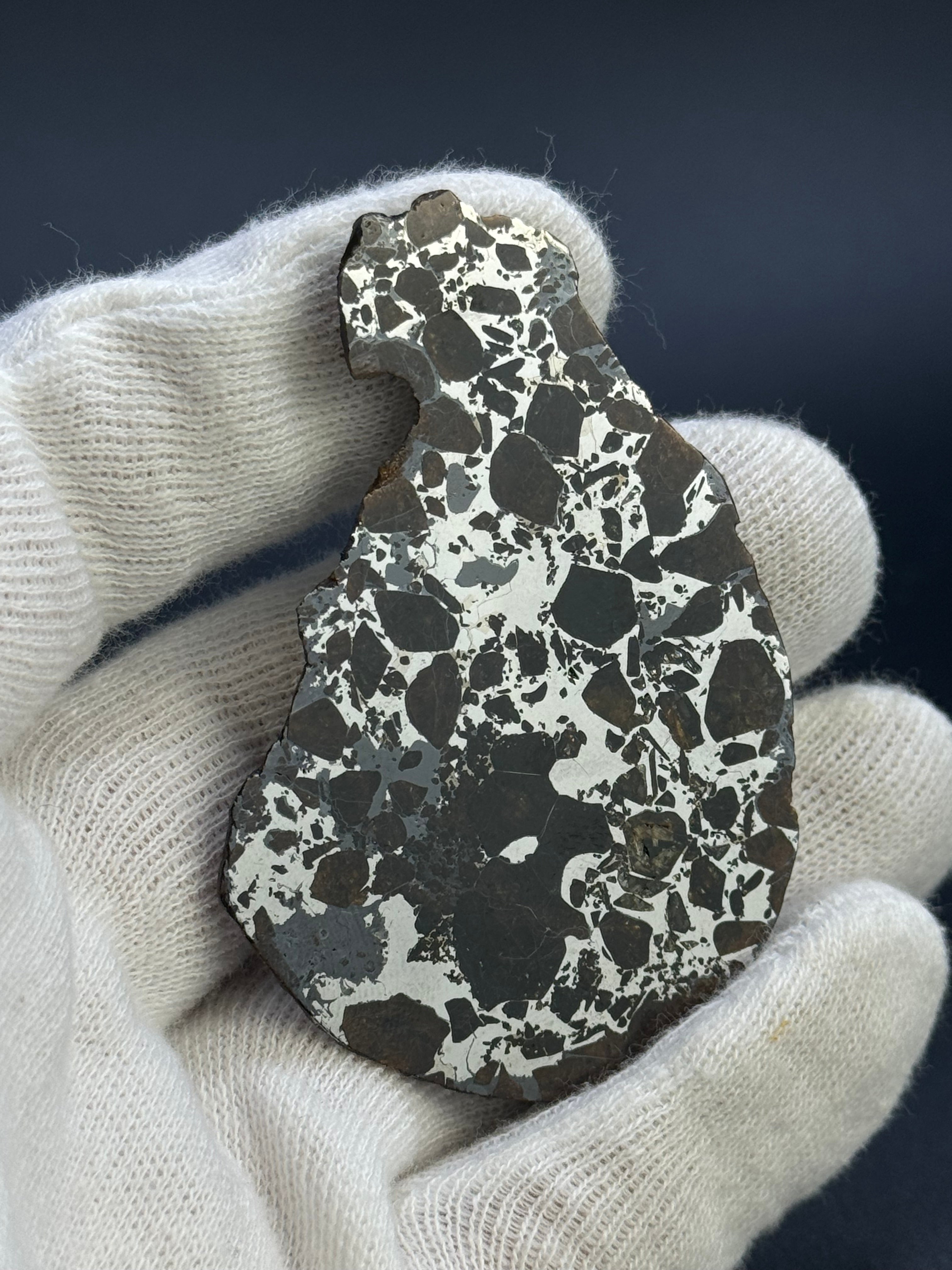 SEYMCHAN METEORITE, MAGADAN REGION, RUSSIA. End-cut 40,3 GRAMS.