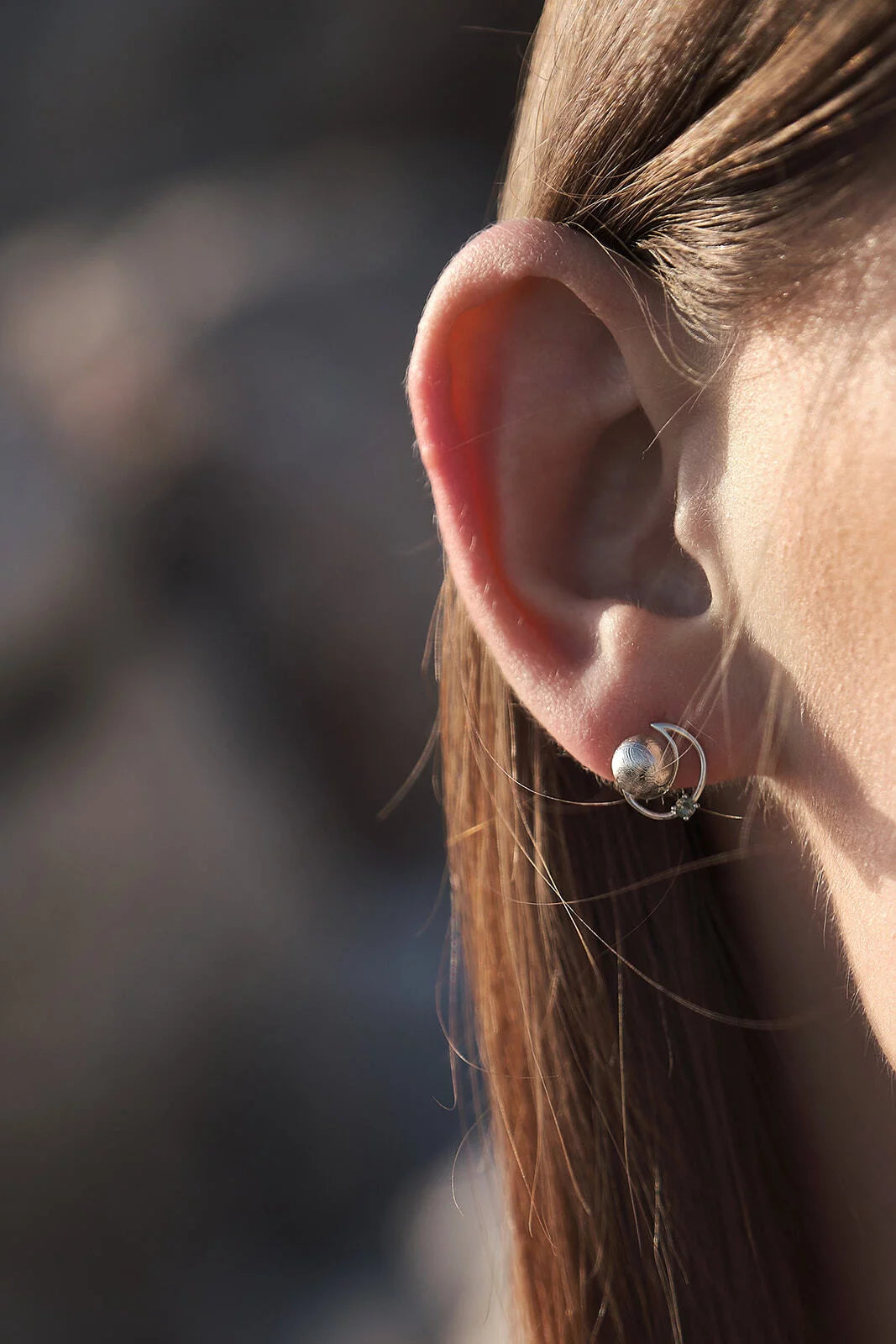 New Moon Muonionalusta Meteorite earrings