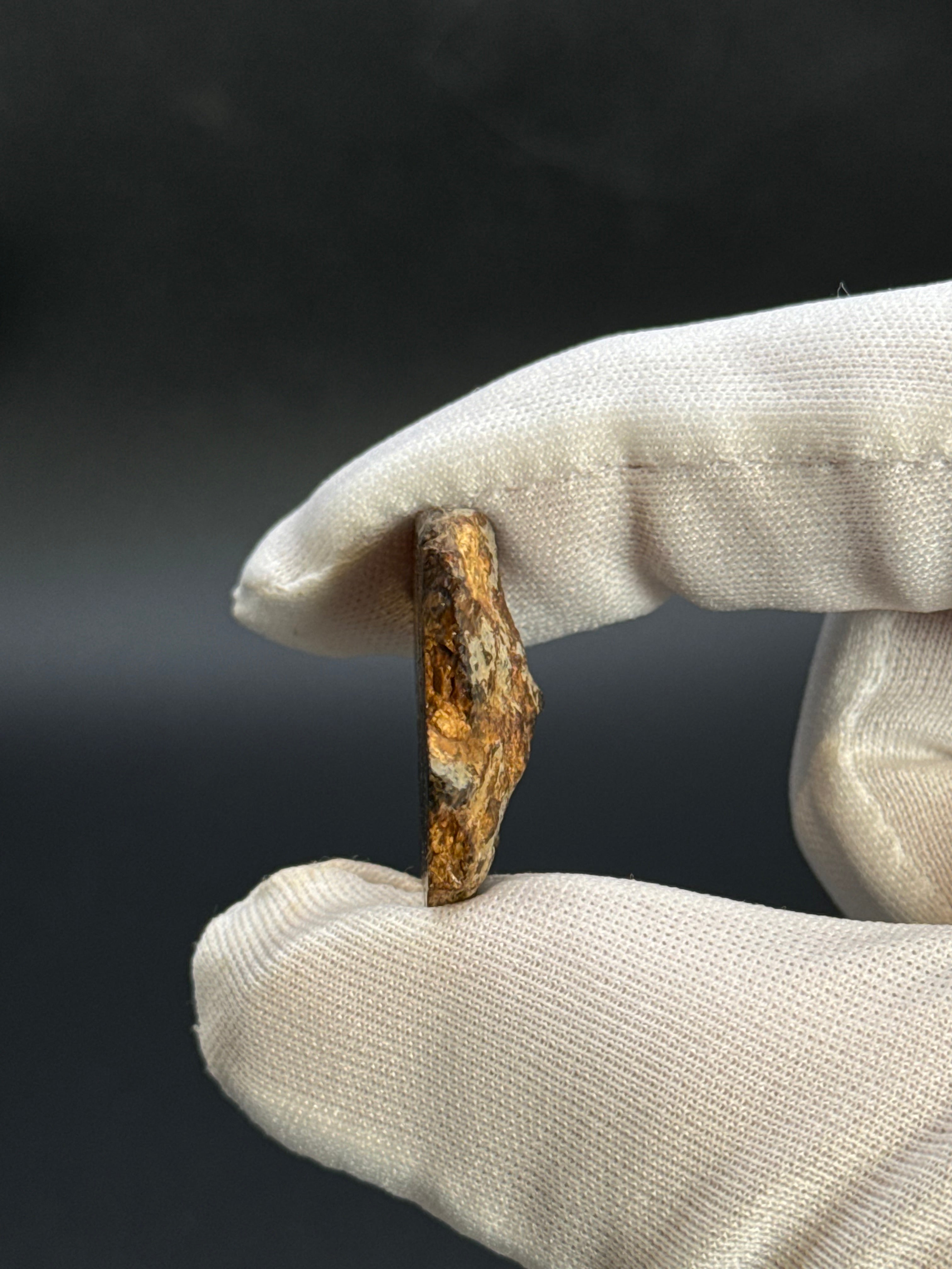 SERICHO PALLASITE METEORITE, KENYA. 7,7 GRAMS END-CUT