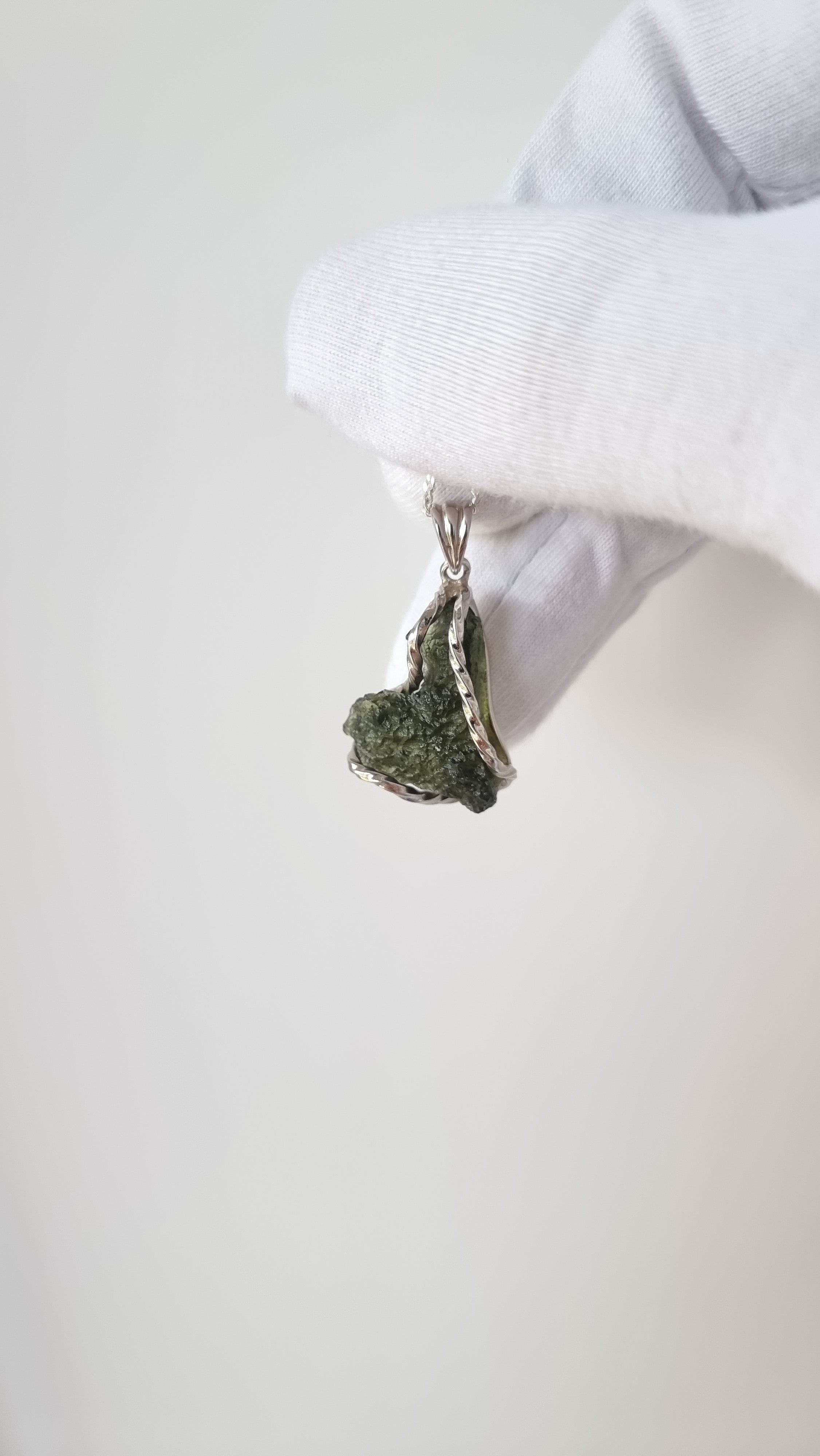 Raw Moldavite pendant