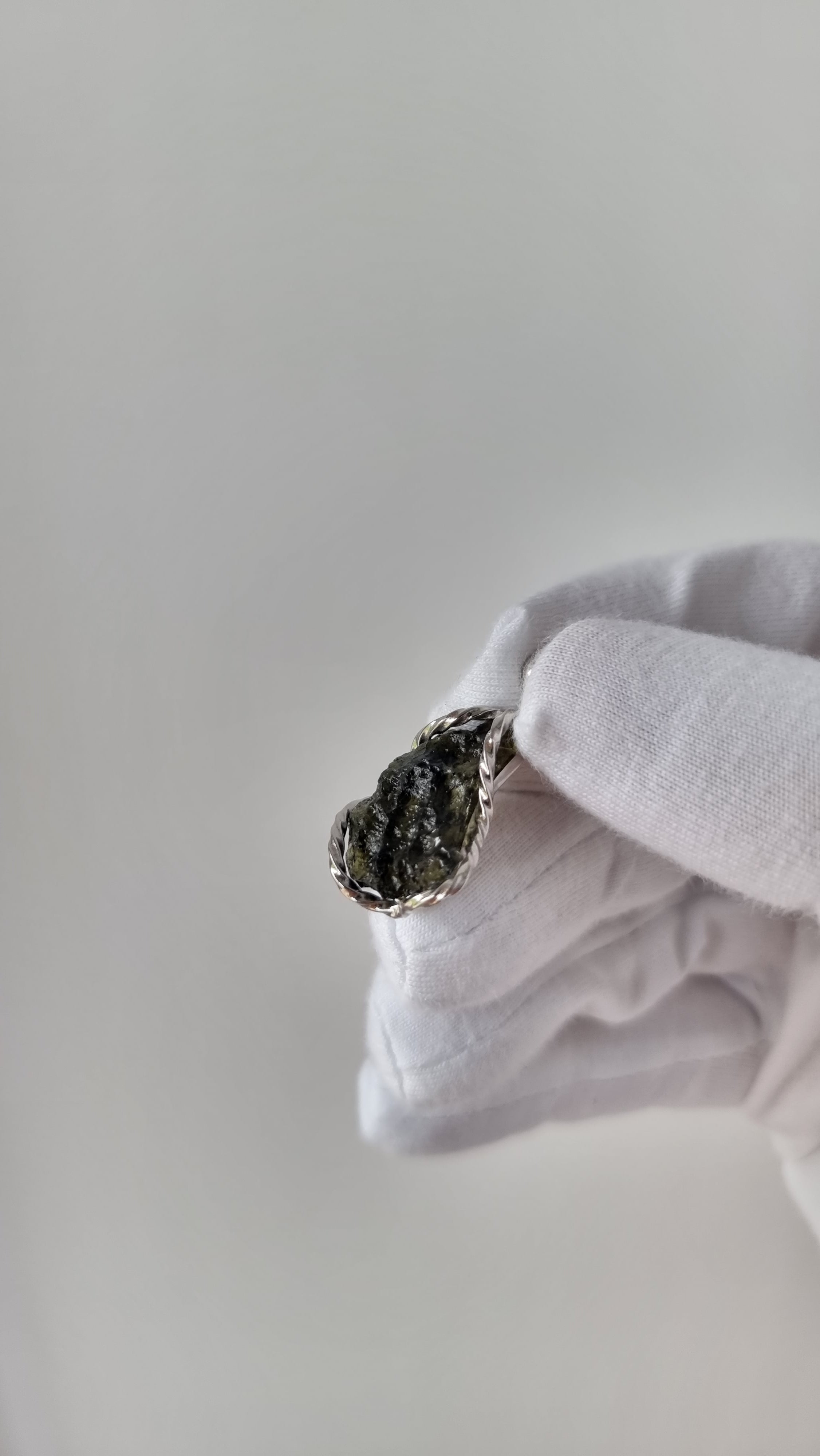 Raw Moldavite pendant