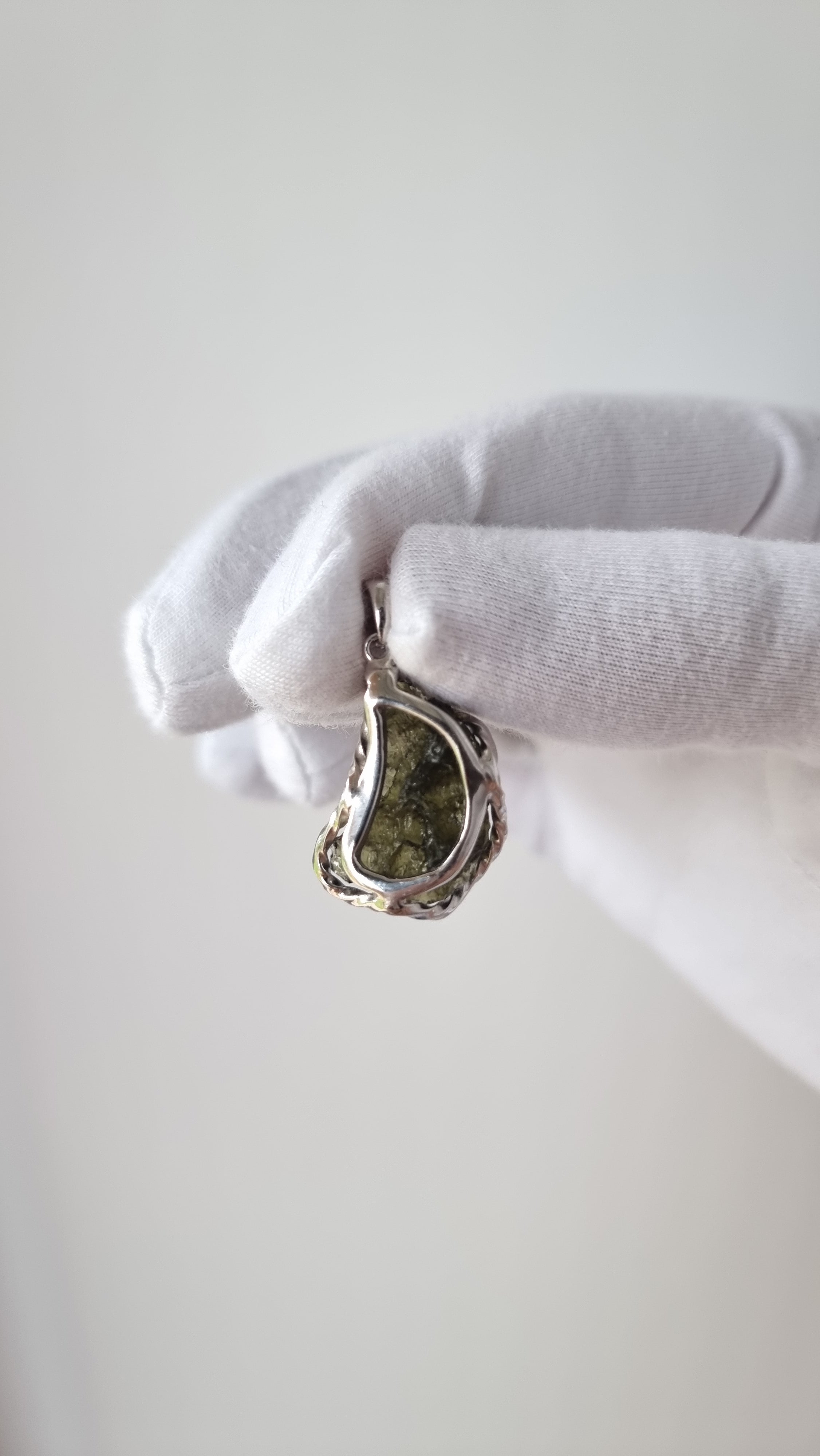 Raw Moldavite pendant