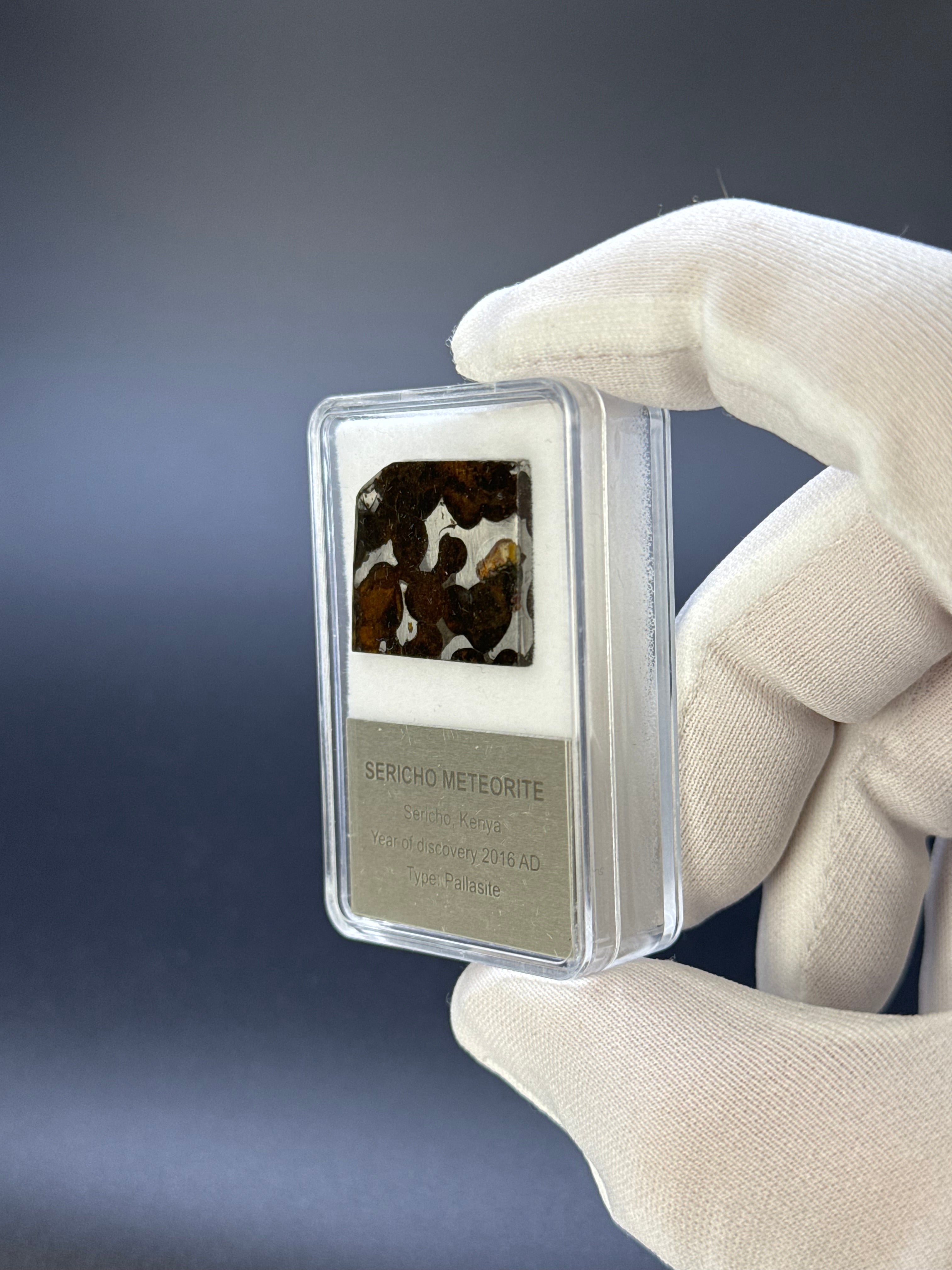 SERICHO METEORITE, KENYA. DISPLAY BOX. 4,5 GRAMS.