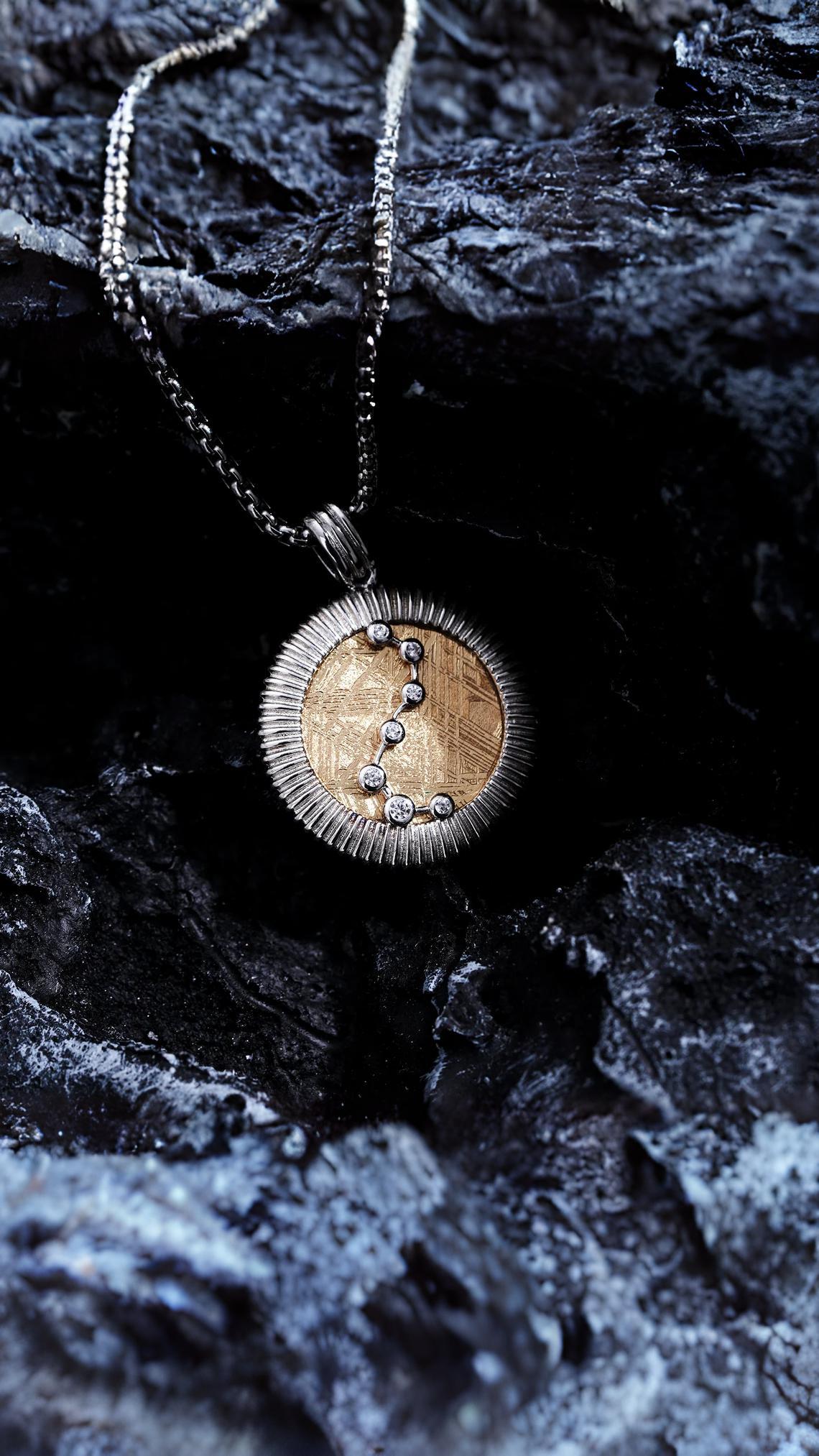 Our meteorite pendant for woman a captivating blend of elegance and cosmic charm. This unique meteorite jewelry piece adds a touch of celestial beauty, making it the perfect accessory for every woman.