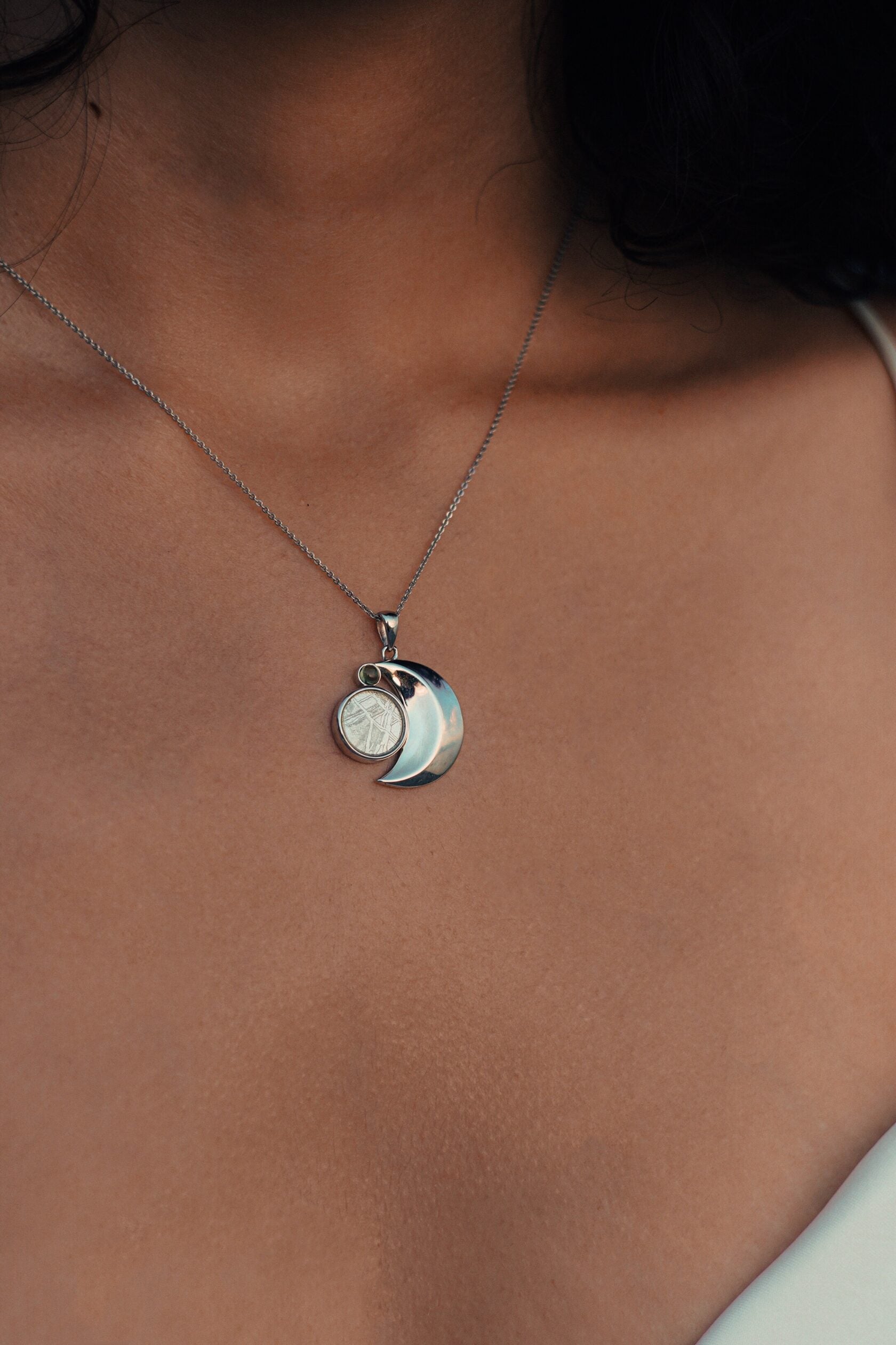 New Moon Muonionalusta Meteorite pendant