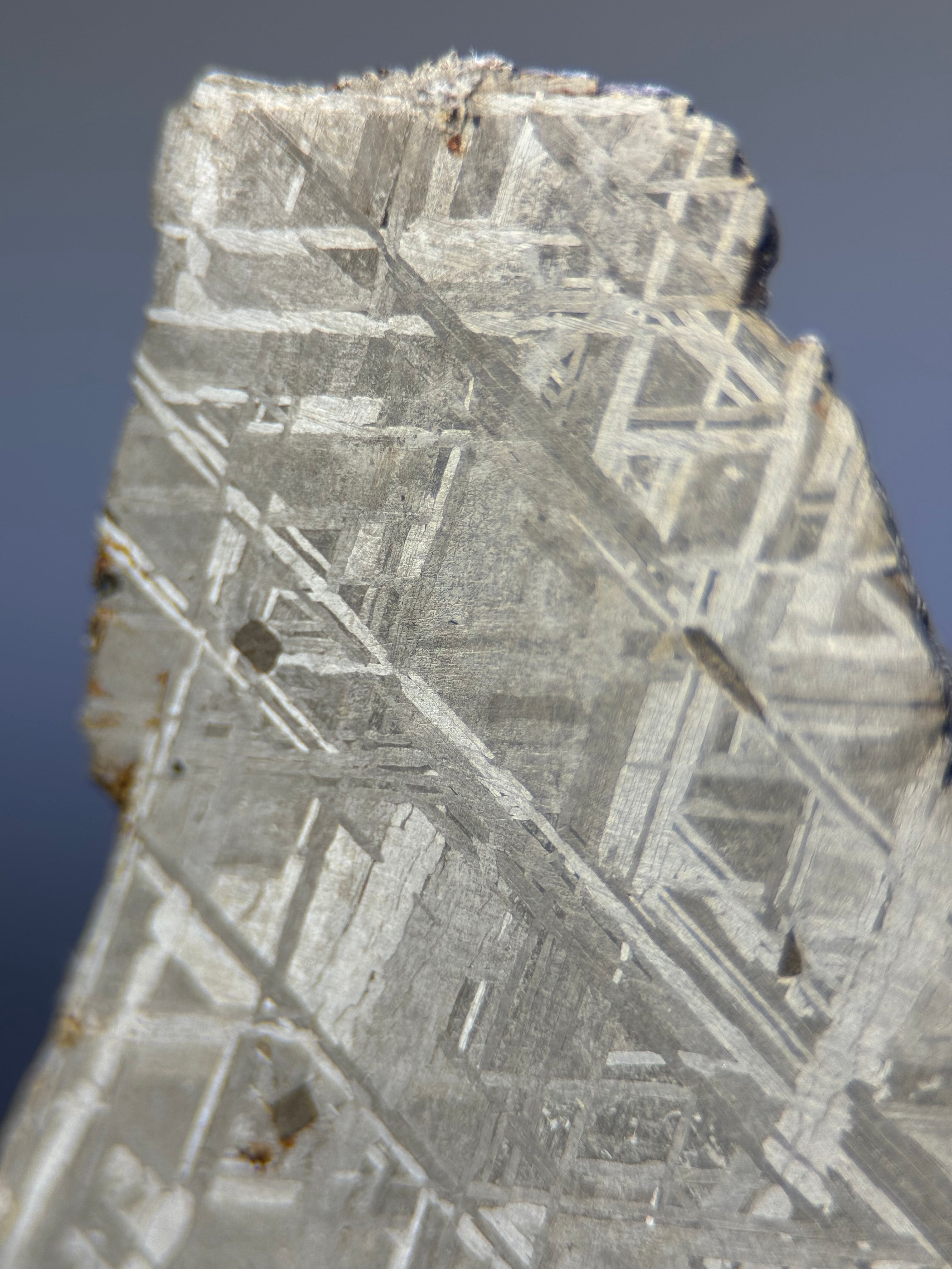 MUONIONALUSTA METEORITE, SWEDEN. 128 GRAMS END-CUT.