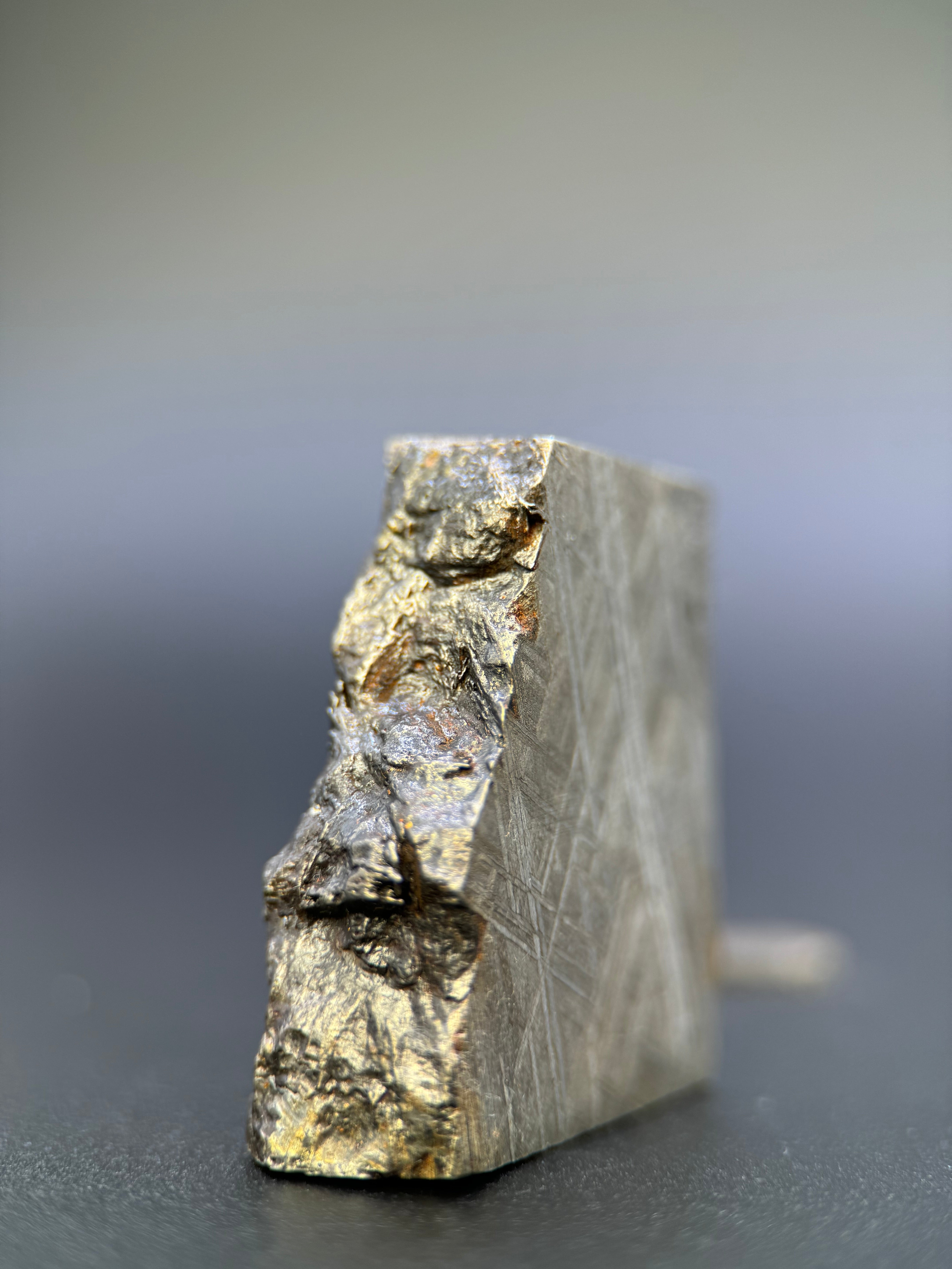 MUONIONALUSTA METEORITE, SWEDEN. 82,5 GRAMS END-CUT.