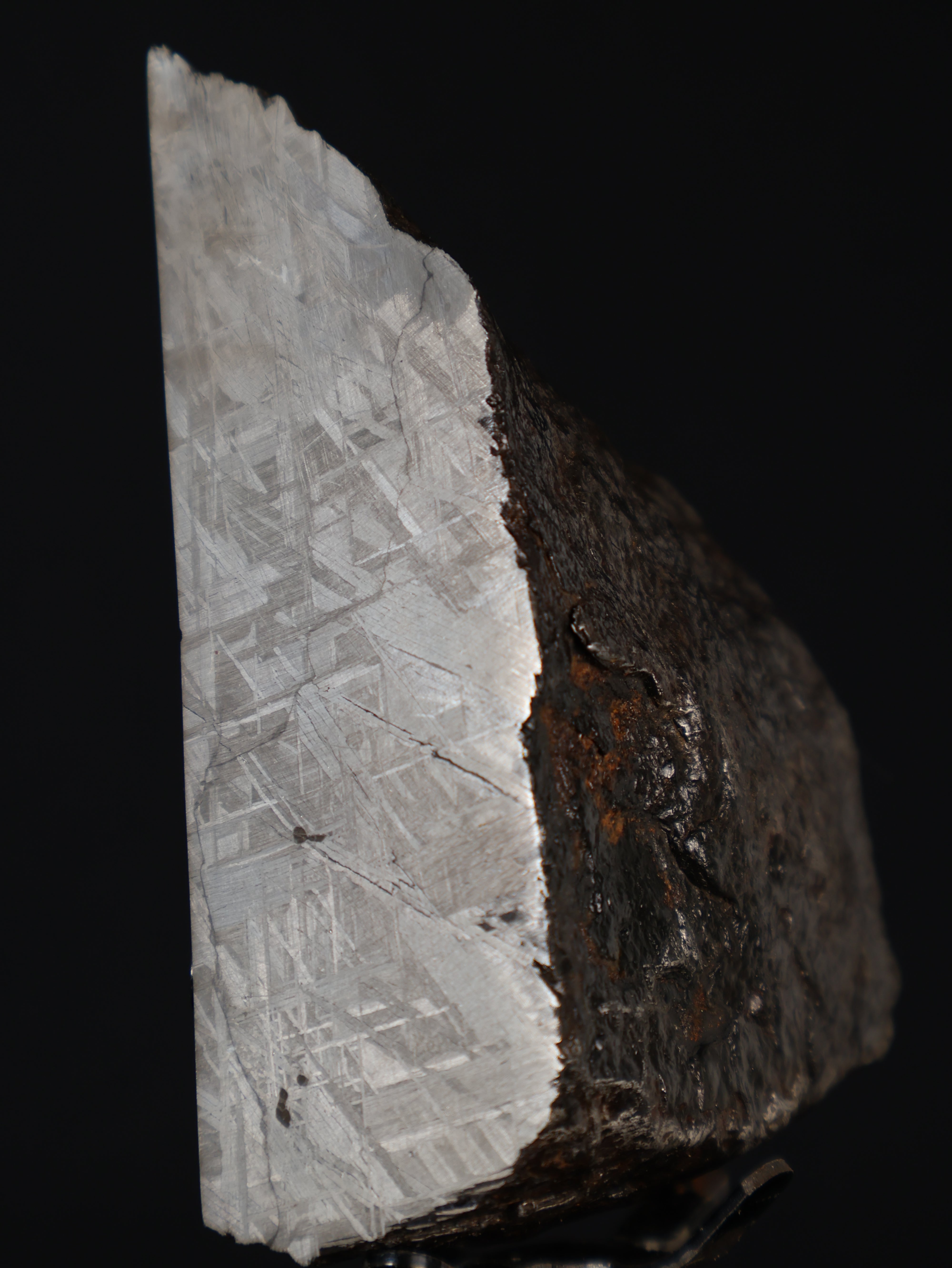 MUONIONALUSTA METEORITE, SWEDEN. 830 GRAMS END-CUT.