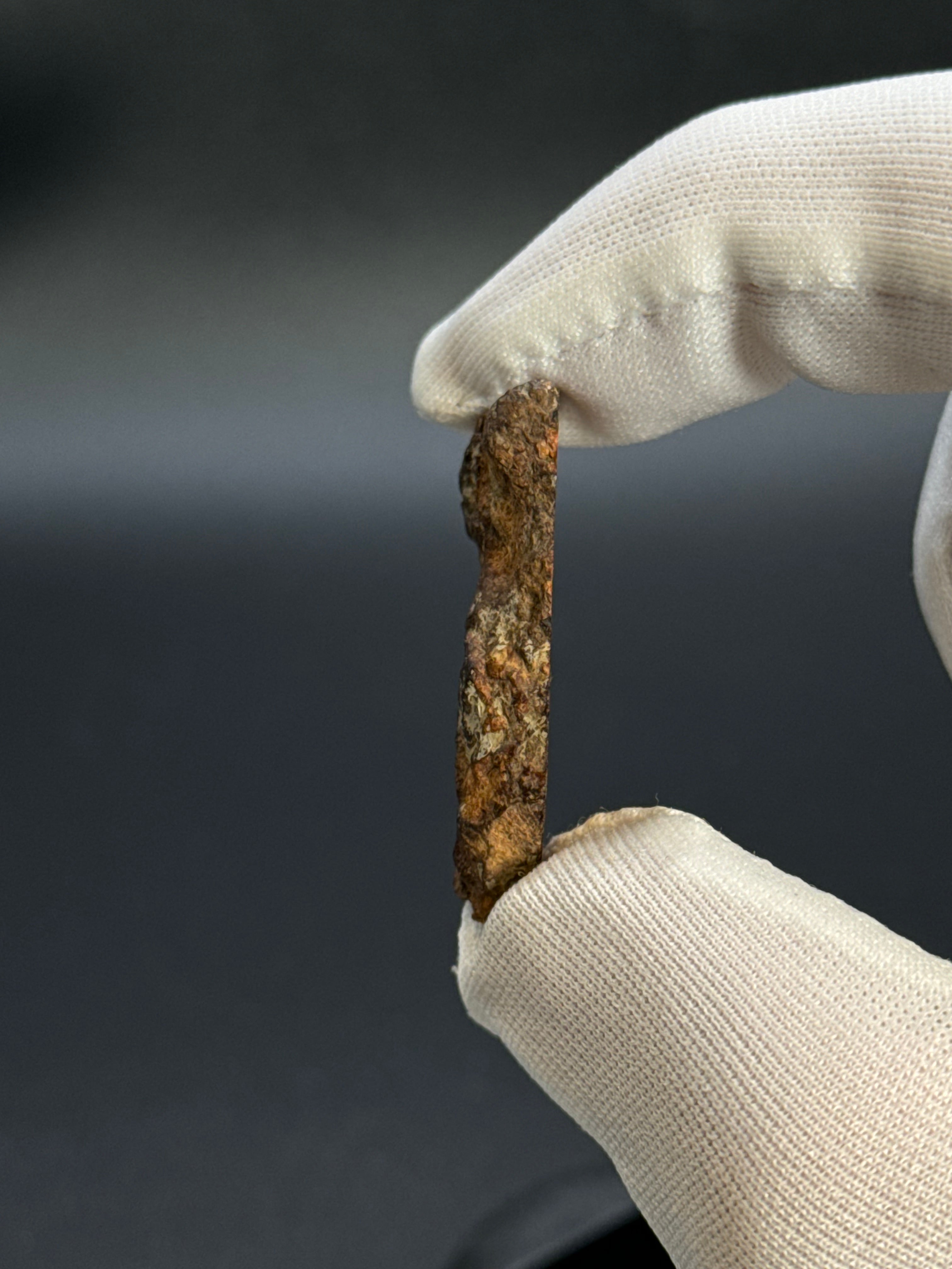 SERICHO PALLASITE METEORITE, KENYA. 7,37 GRAMS END-CUT