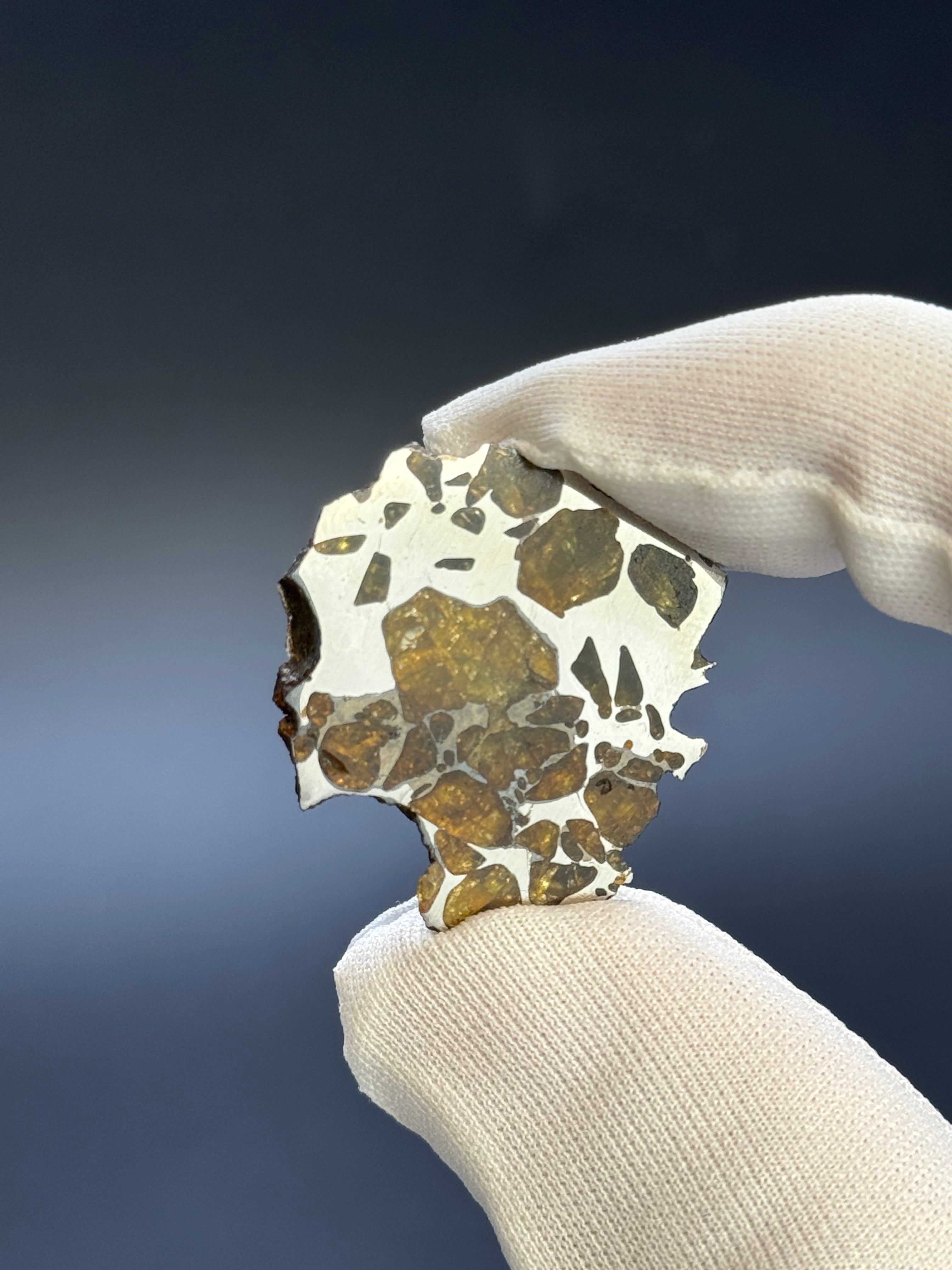 IMILAC PALLASITE METEORITE, CHILE. 7,17 GRAMS