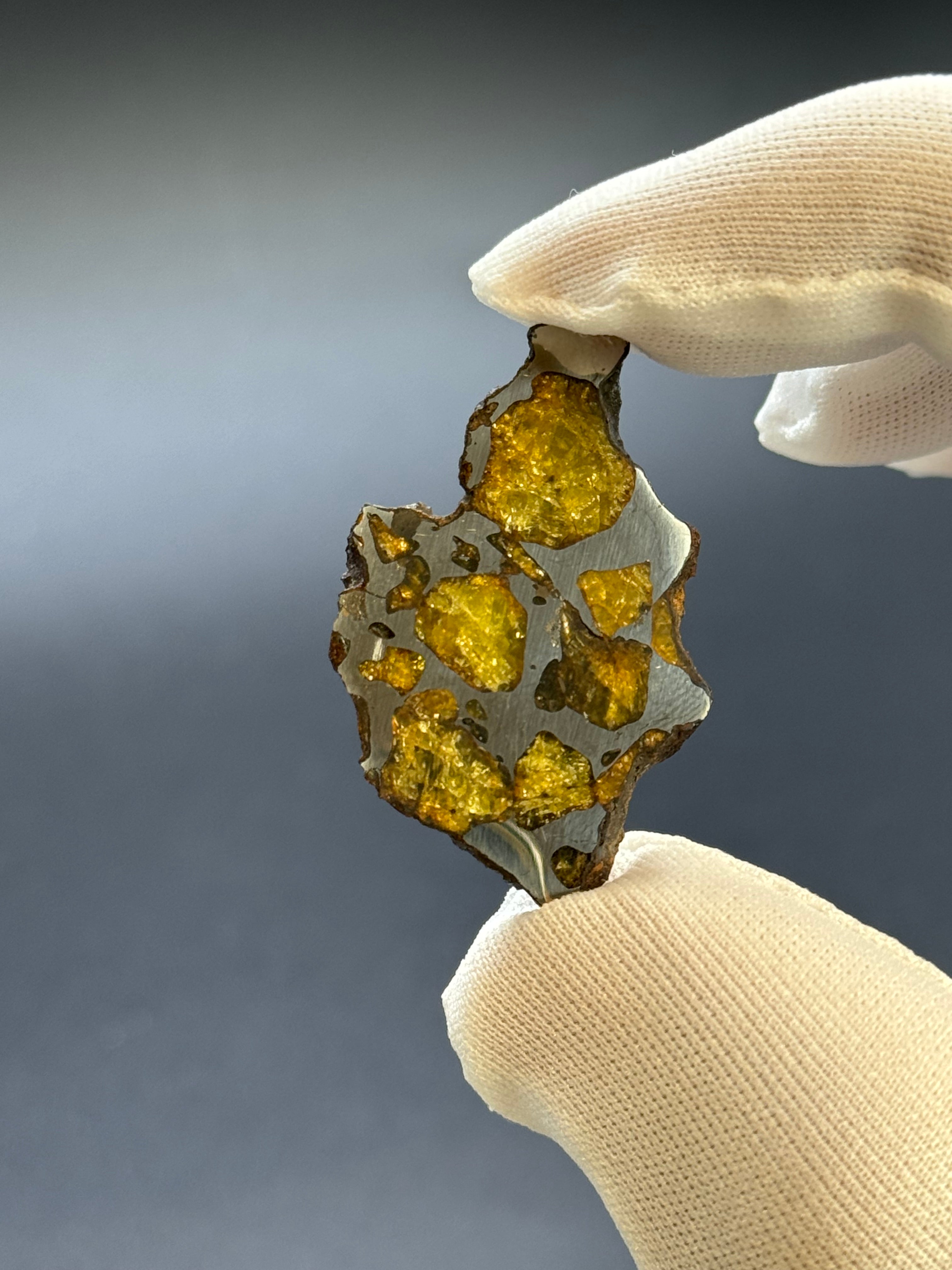 IMILAC PALLASITE METEORITE, CHILE. 6,55 GRAMS