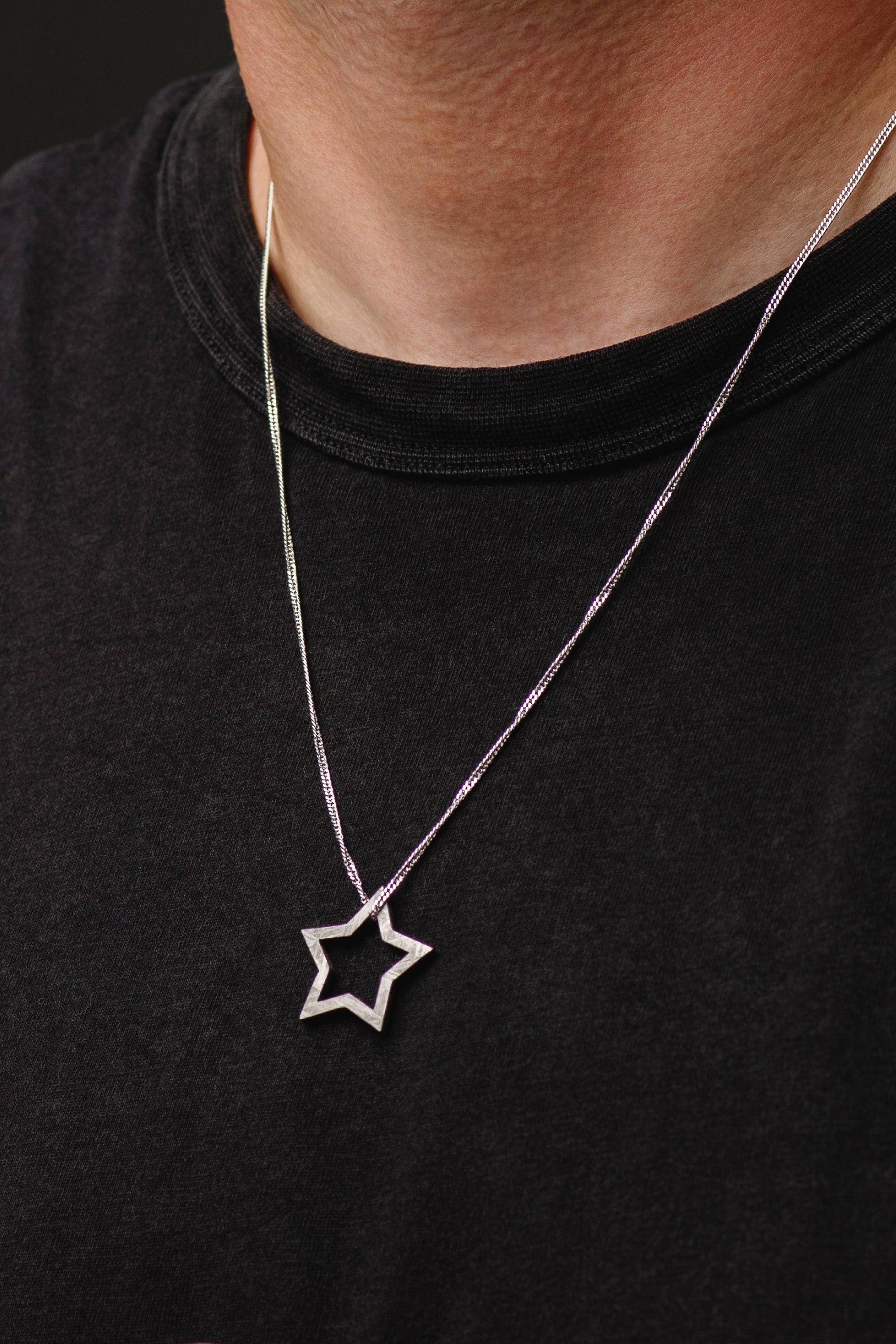 MUONIONALUSTA METEORITE STAR PENDANT