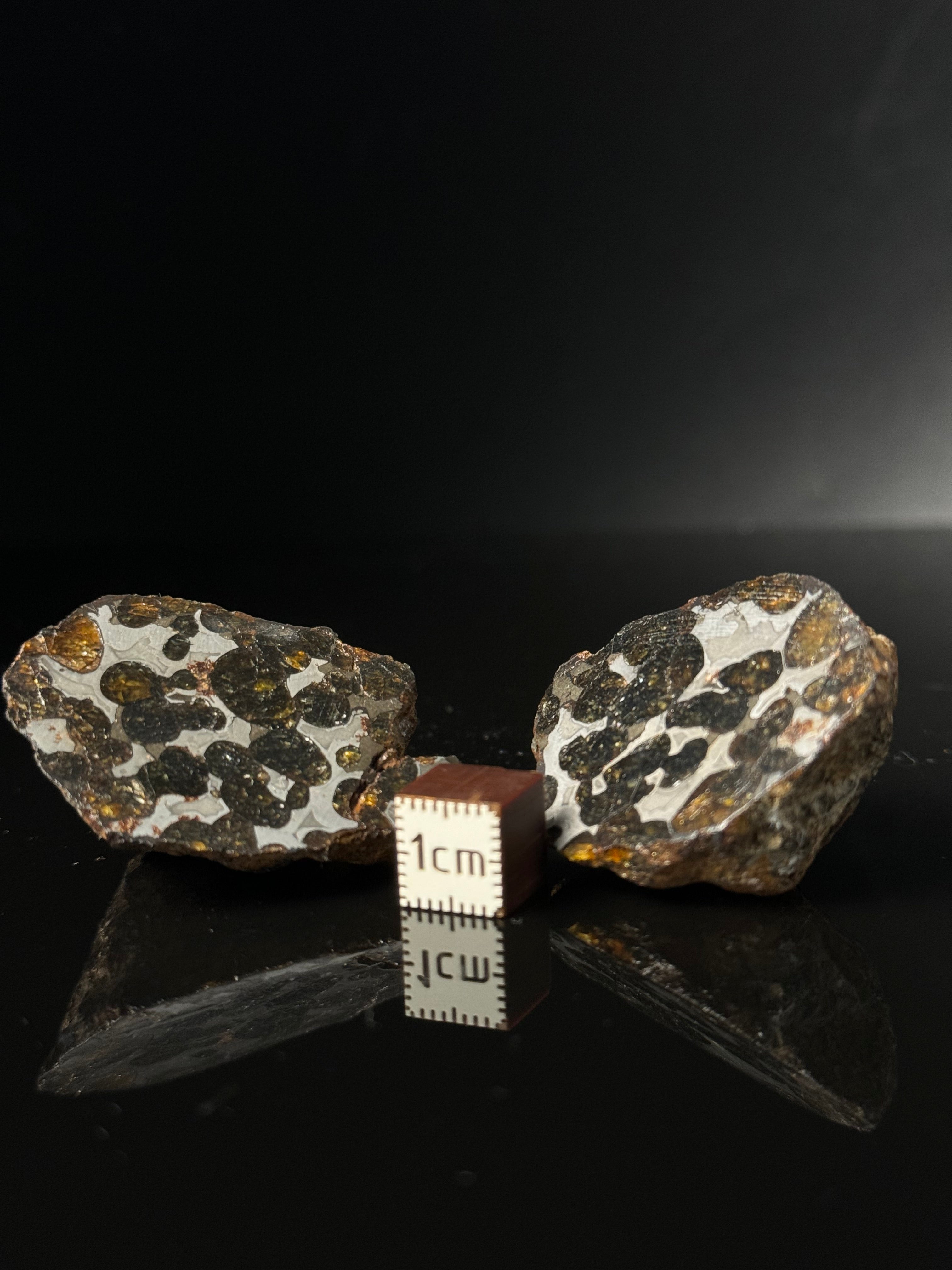 FULL SERICHO METEORITE FROM KENYA, IN TWO HALVES. TOTAL WEIGHT: 85,66 GRAMS.