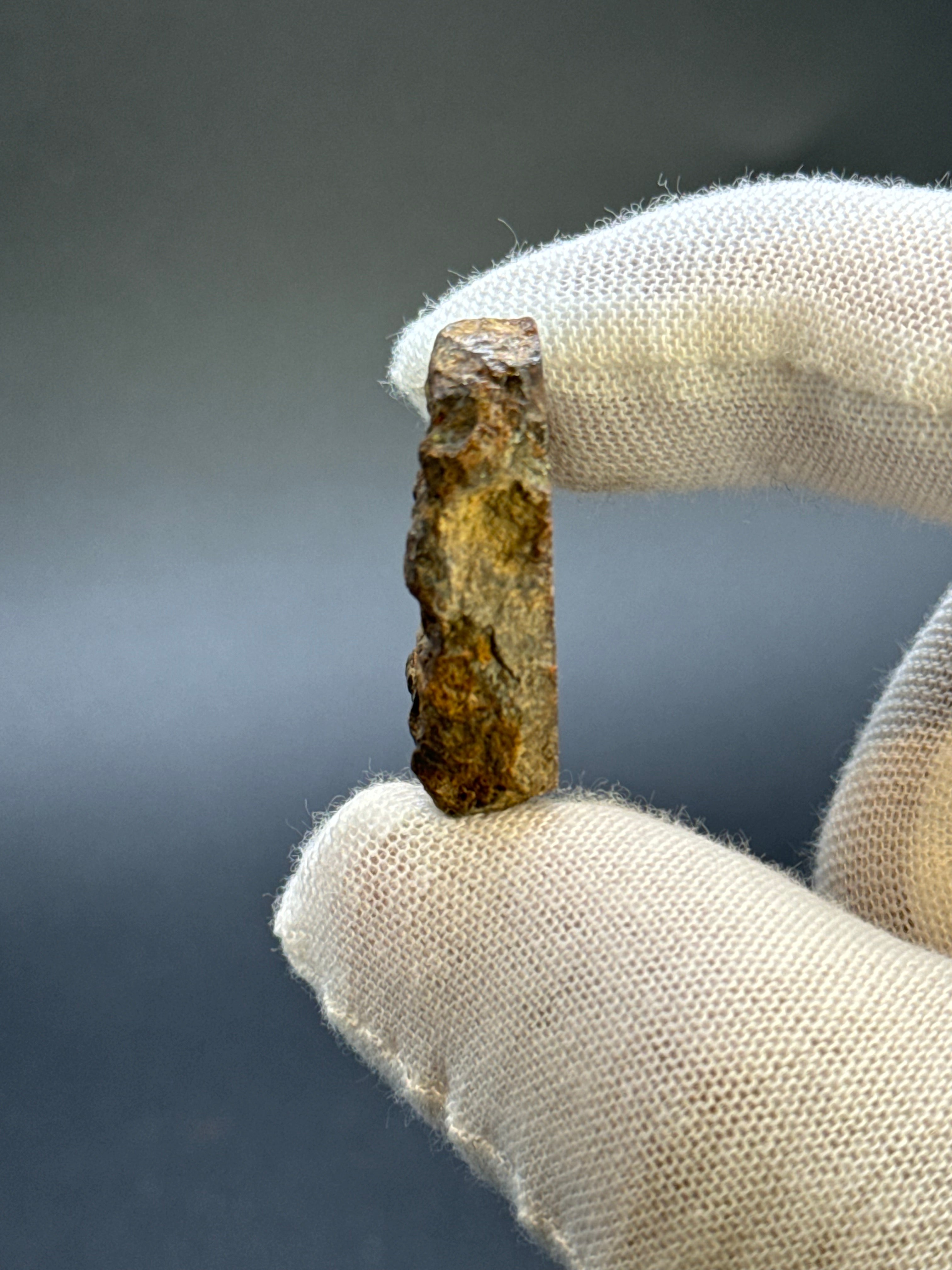 SERICHO PALLASITE METEORITE, KENYA. 14,76 GRAMS END-CUT