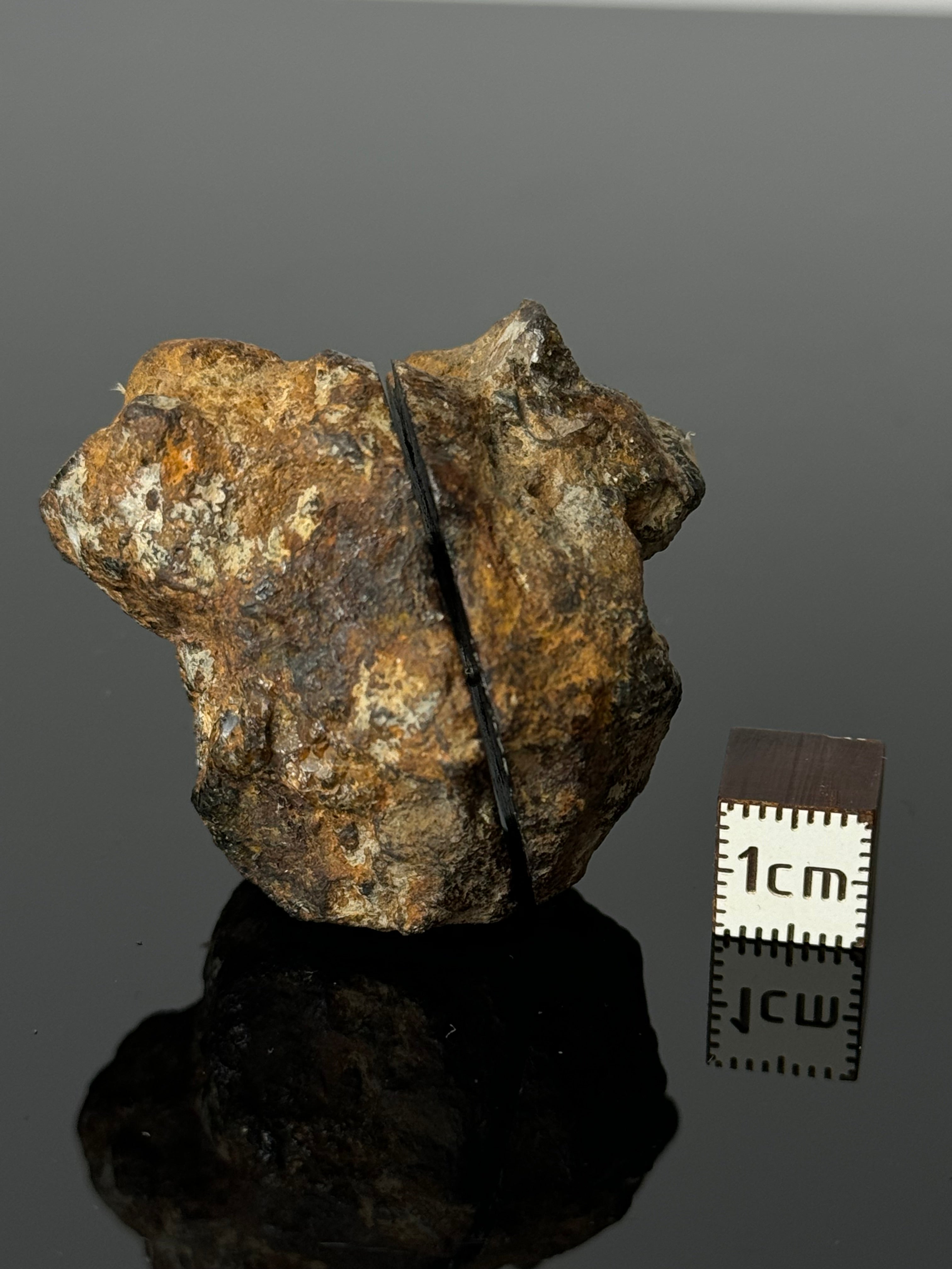 FULL SERICHO METEORITE FROM KENYA, IN TWO HALVES. TOTAL WEIGHT: 99,10 GRAMS.