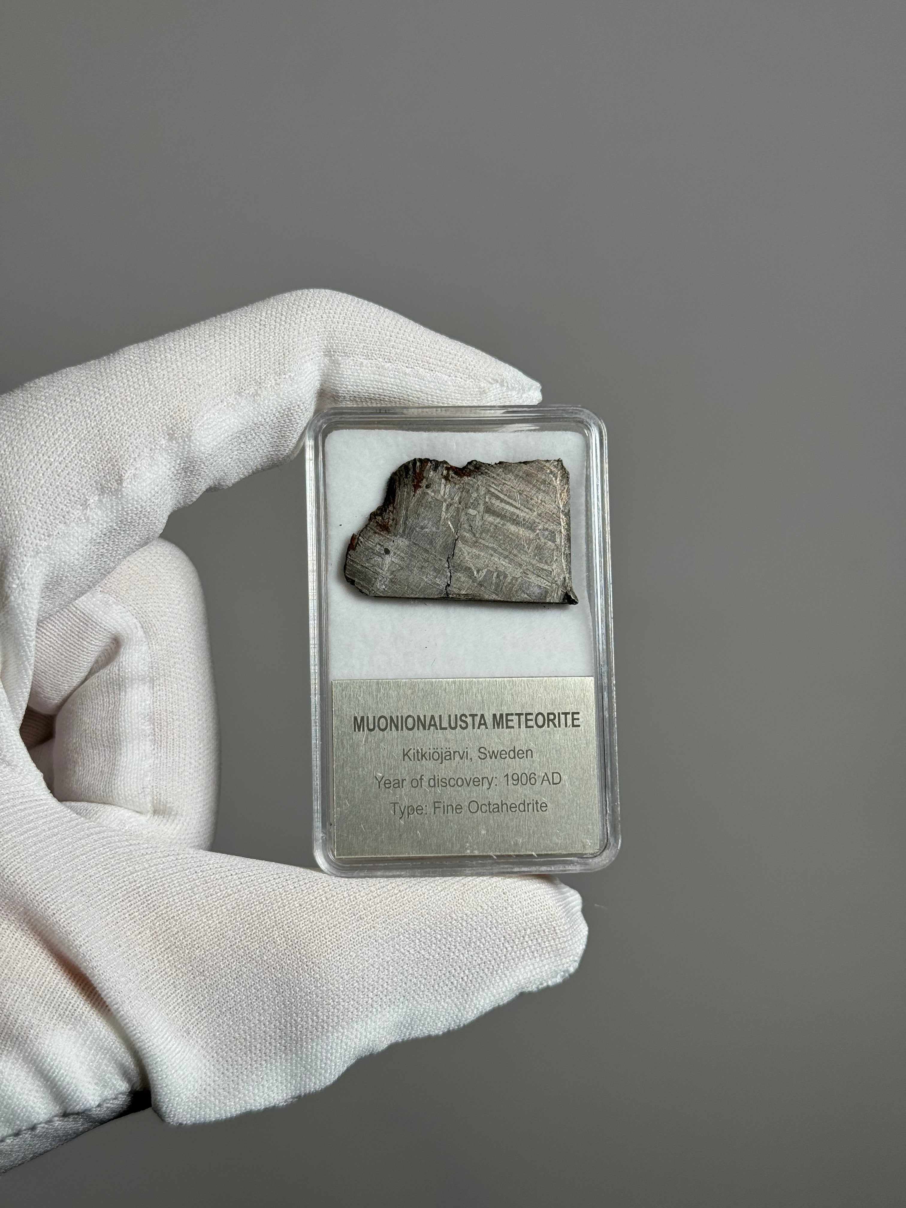 Muonionalusta meteorite, Sweden. 11,2 grams.