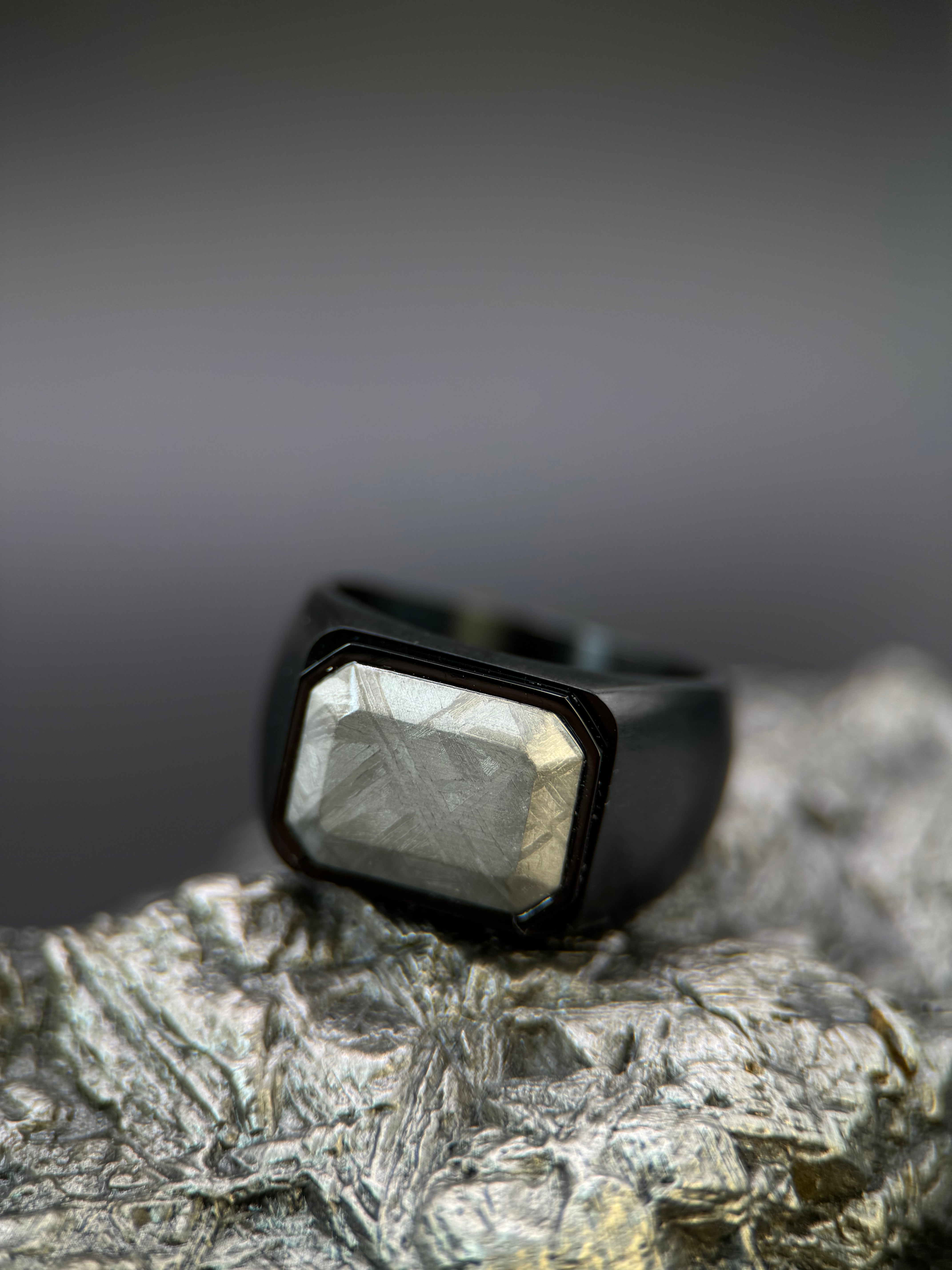 Muonionalusta meteorite Signet ring