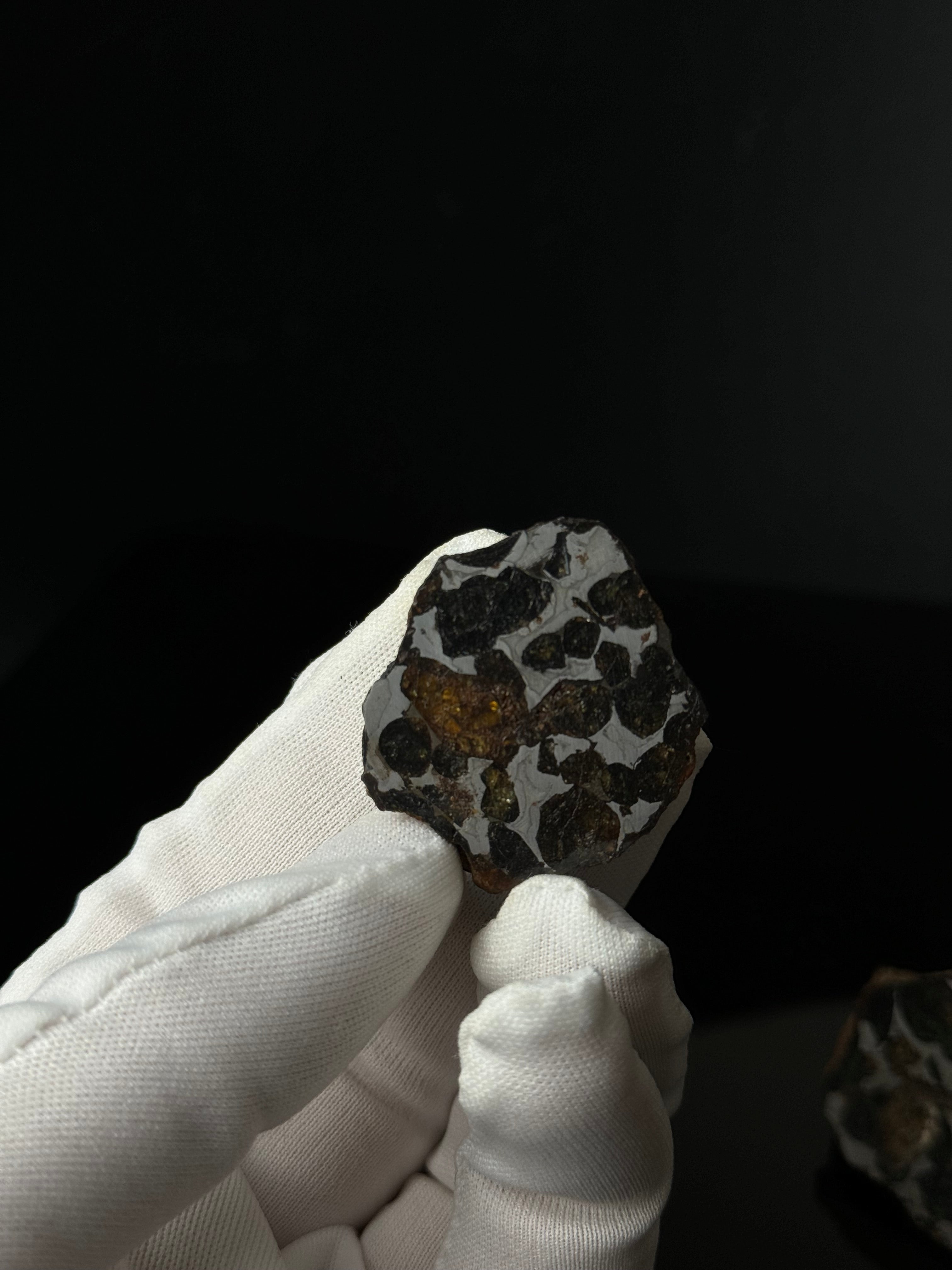 FULL SERICHO METEORITE FROM KENYA, IN TWO HALVES. TOTAL WEIGHT: 99,10 GRAMS.