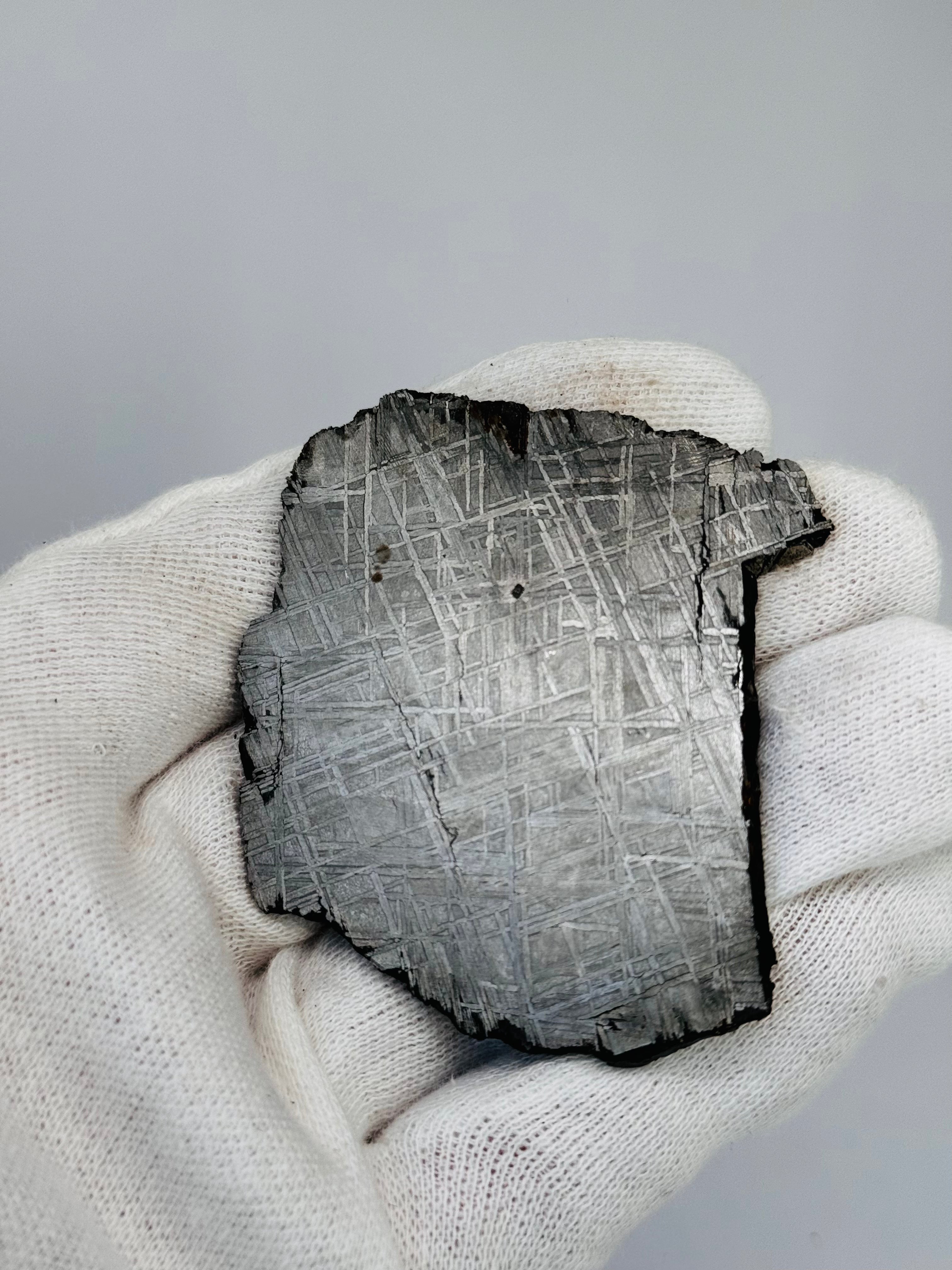 Muonionalusta Meteorite, Sweden. 69,17 grams slice.