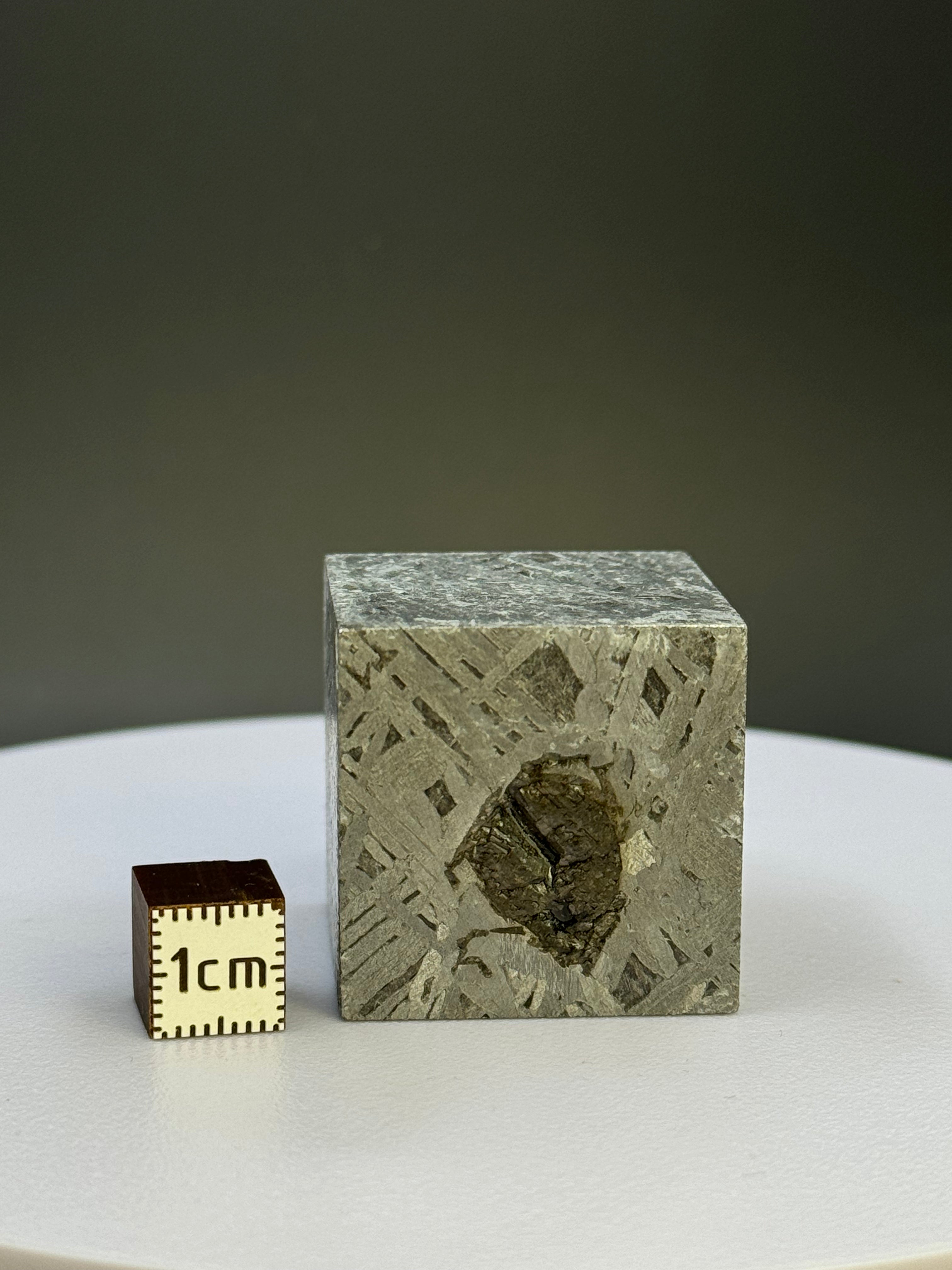 Aletai Meteorite Cube, Gobi Desert, China. 188 grams.