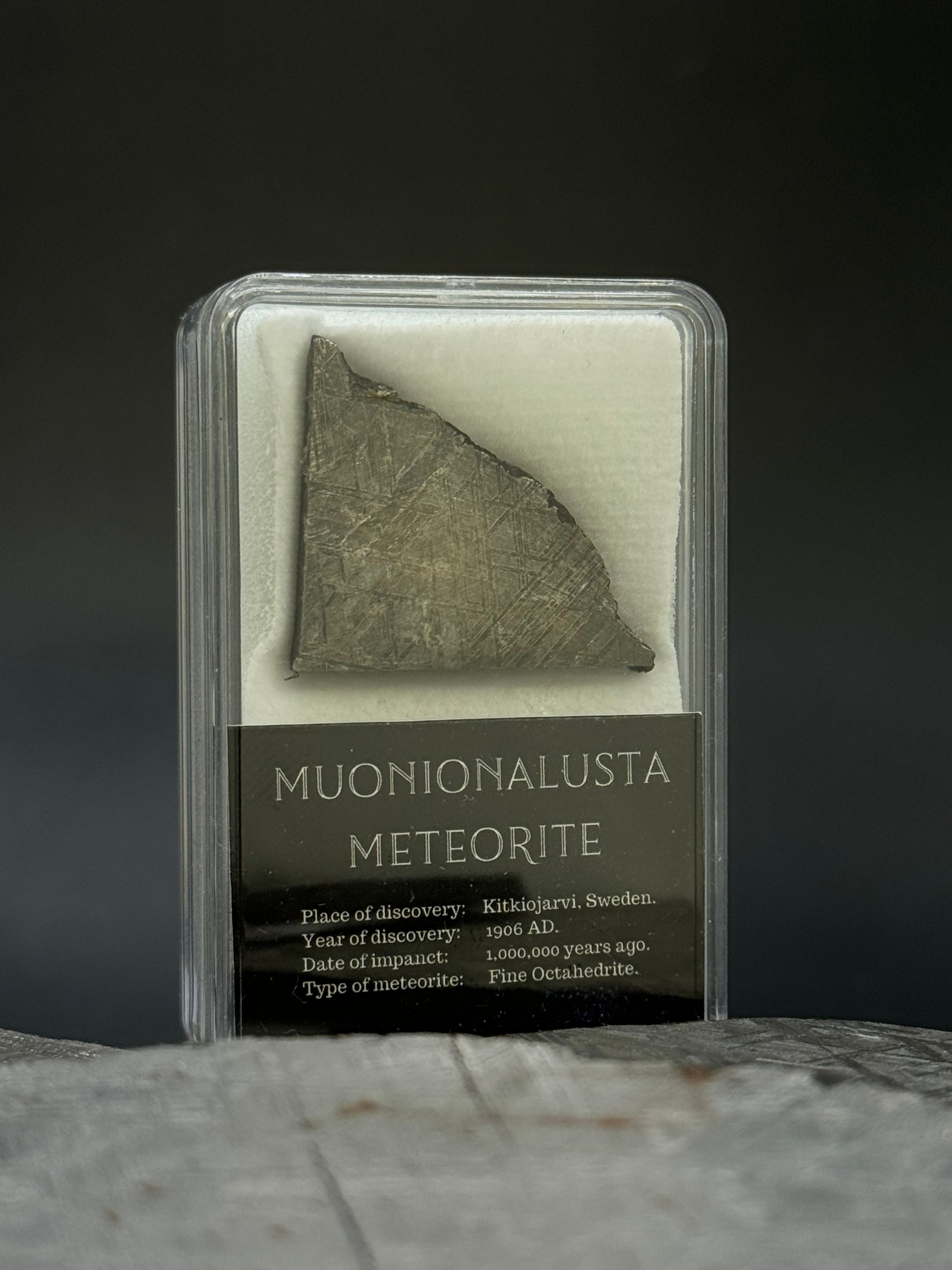Muonionalusta meteorite, Sweden. 12 grams.