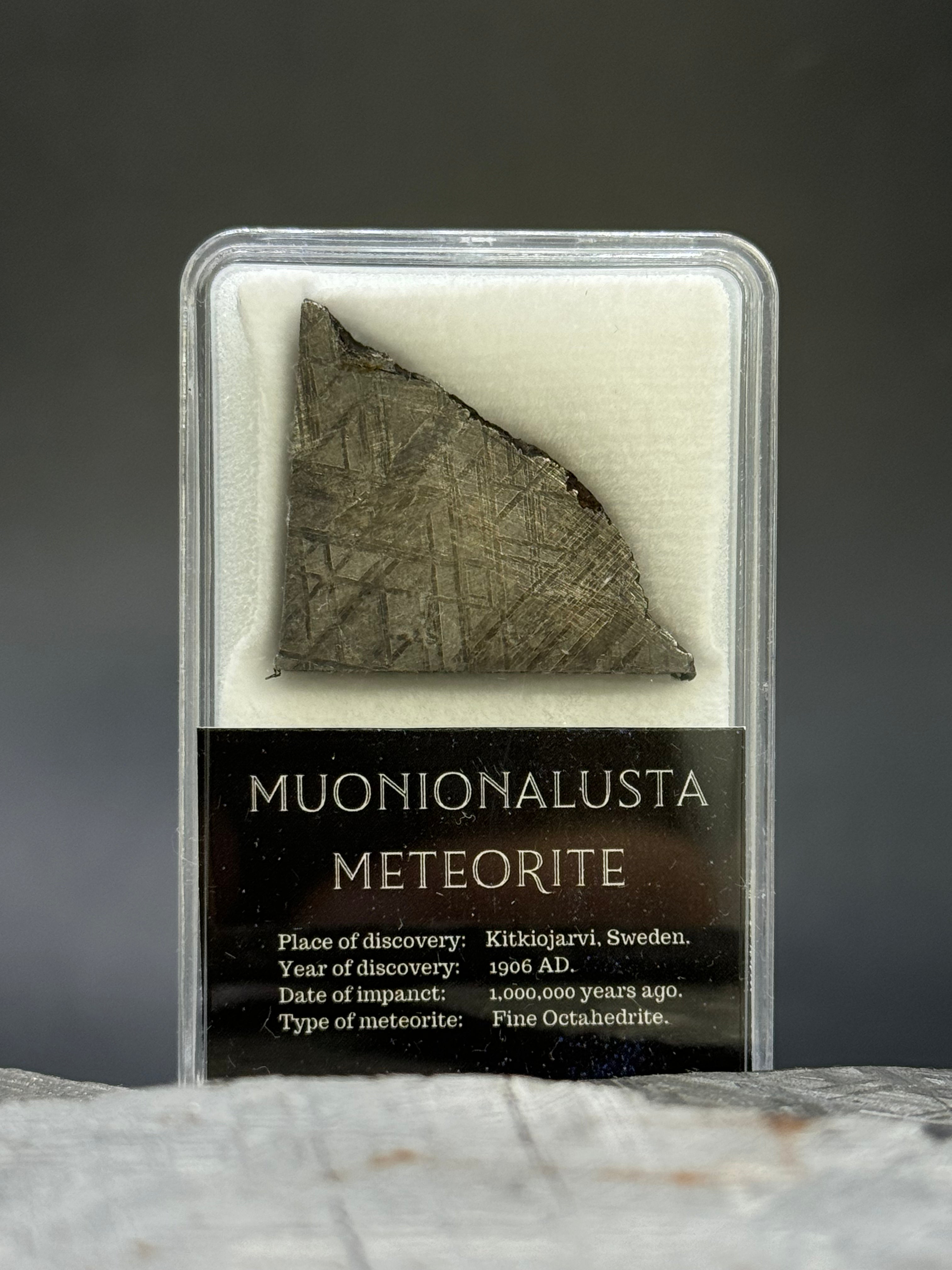 Muonionalusta meteorite, Sweden. 12 grams.