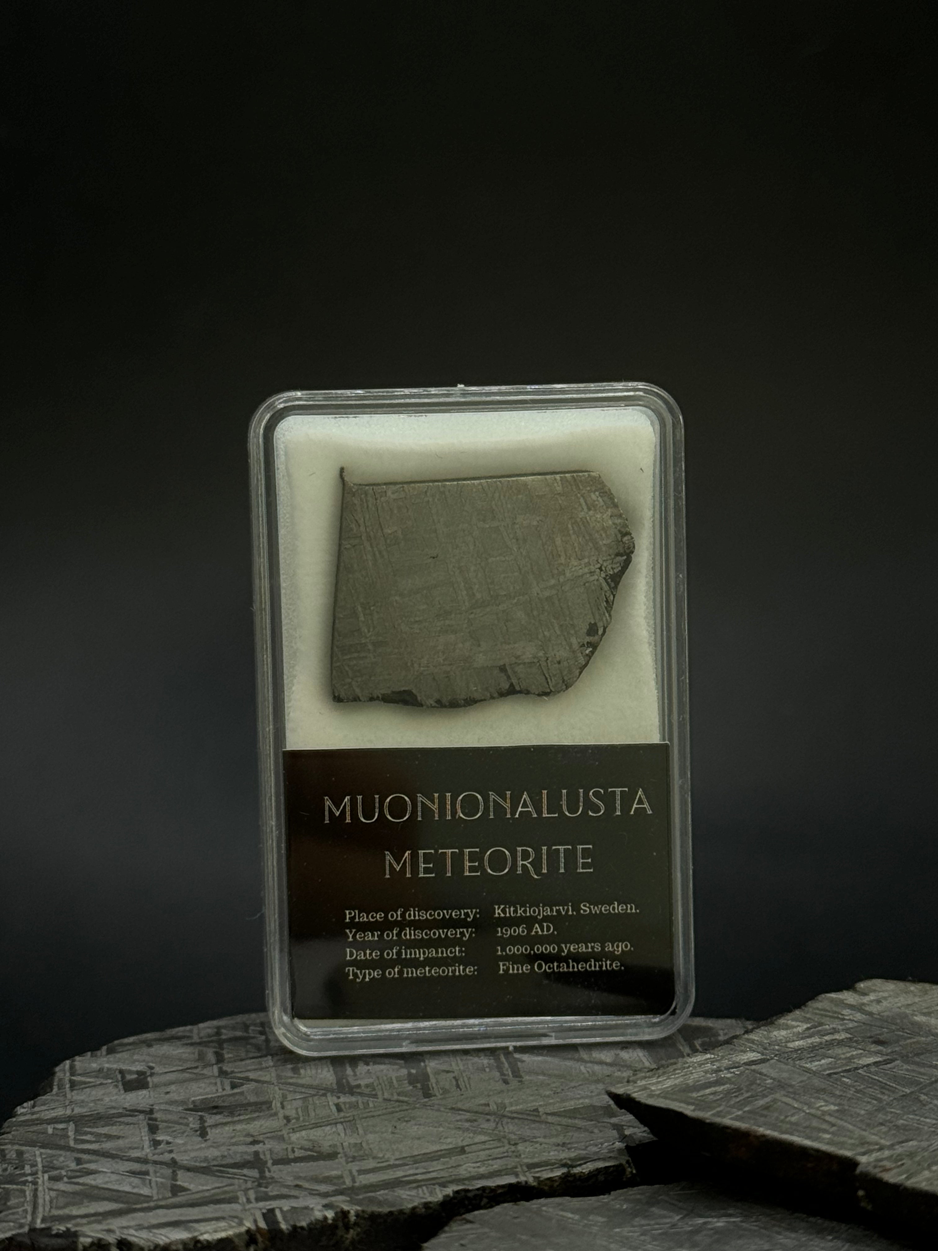 Muonionalusta meteorite, Sweden. 11.09 grams.