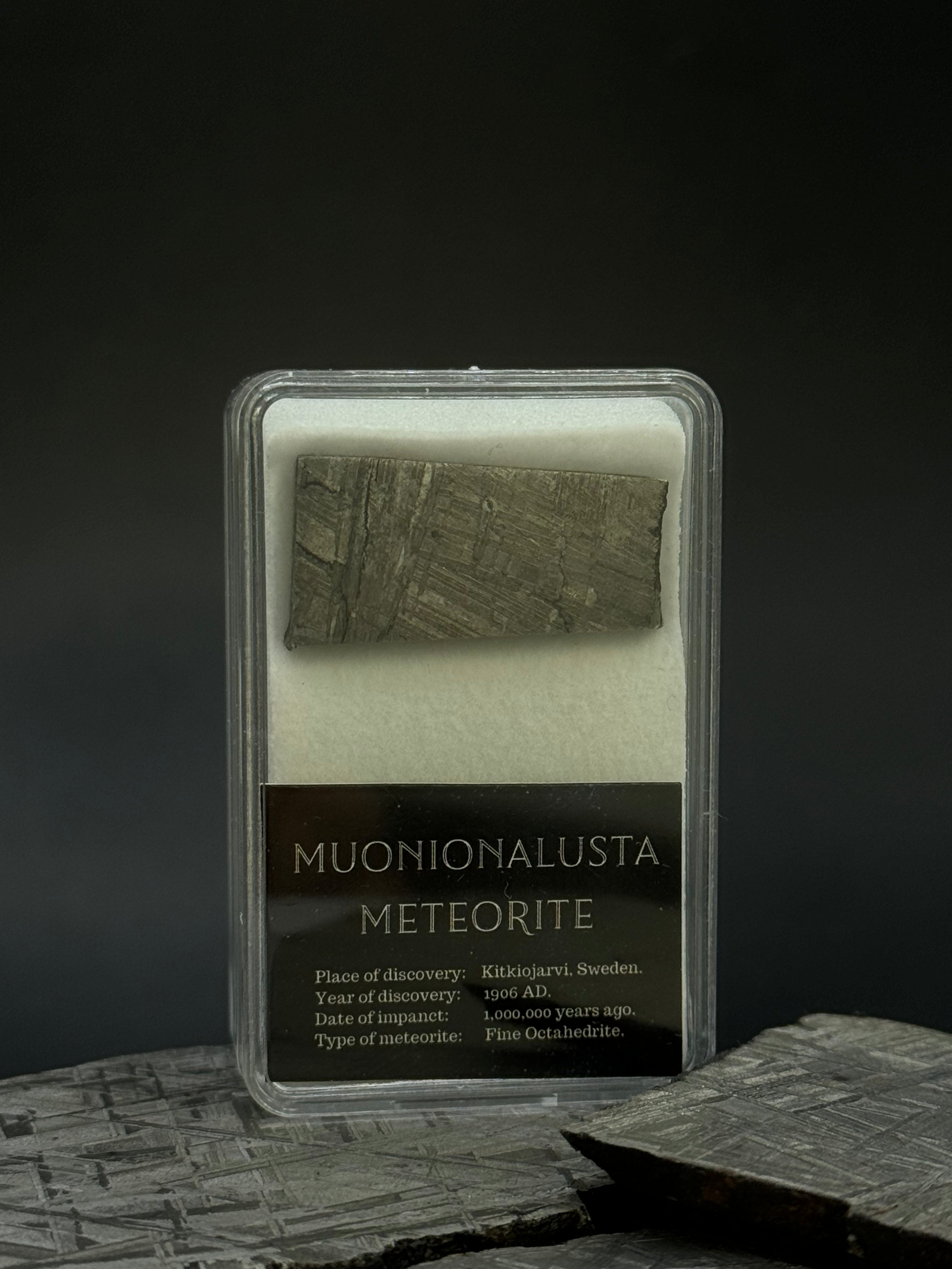 Muonionalusta meteorite, Sweden. 11,43 grams.