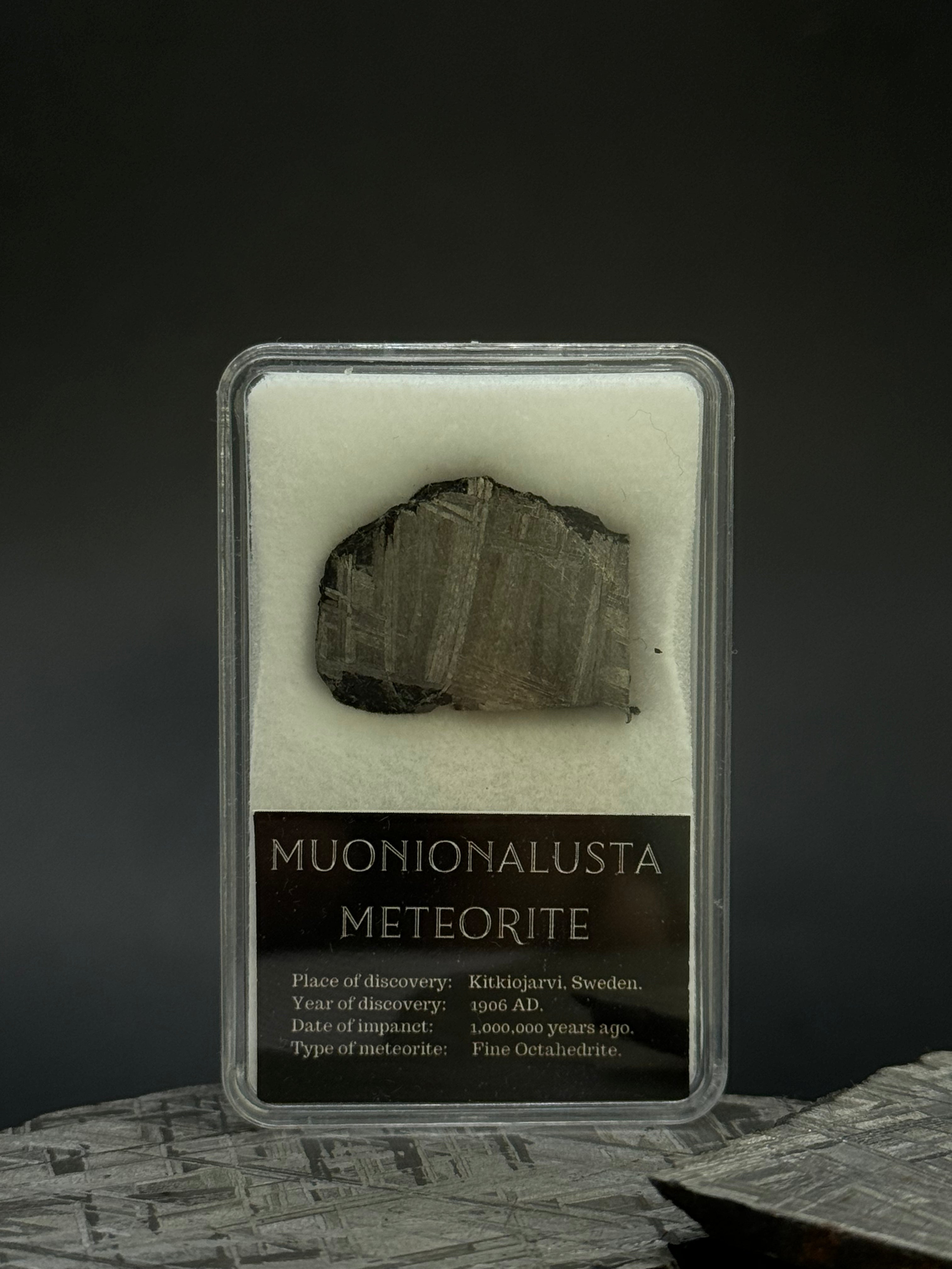 Muonionalusta meteorite, Sweden. 8,35 grams.