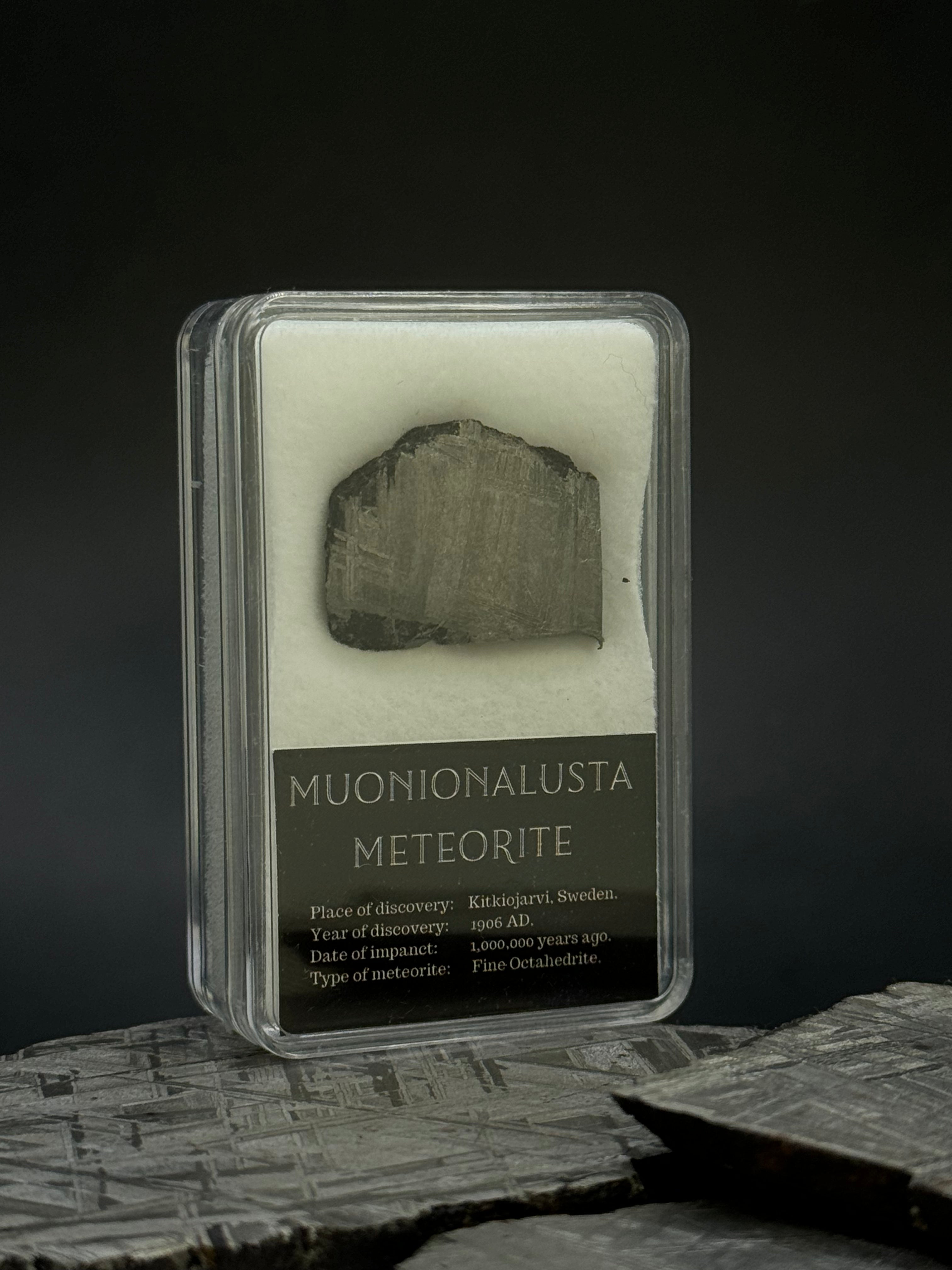 Muonionalusta meteorite, Sweden. 8,35 grams.