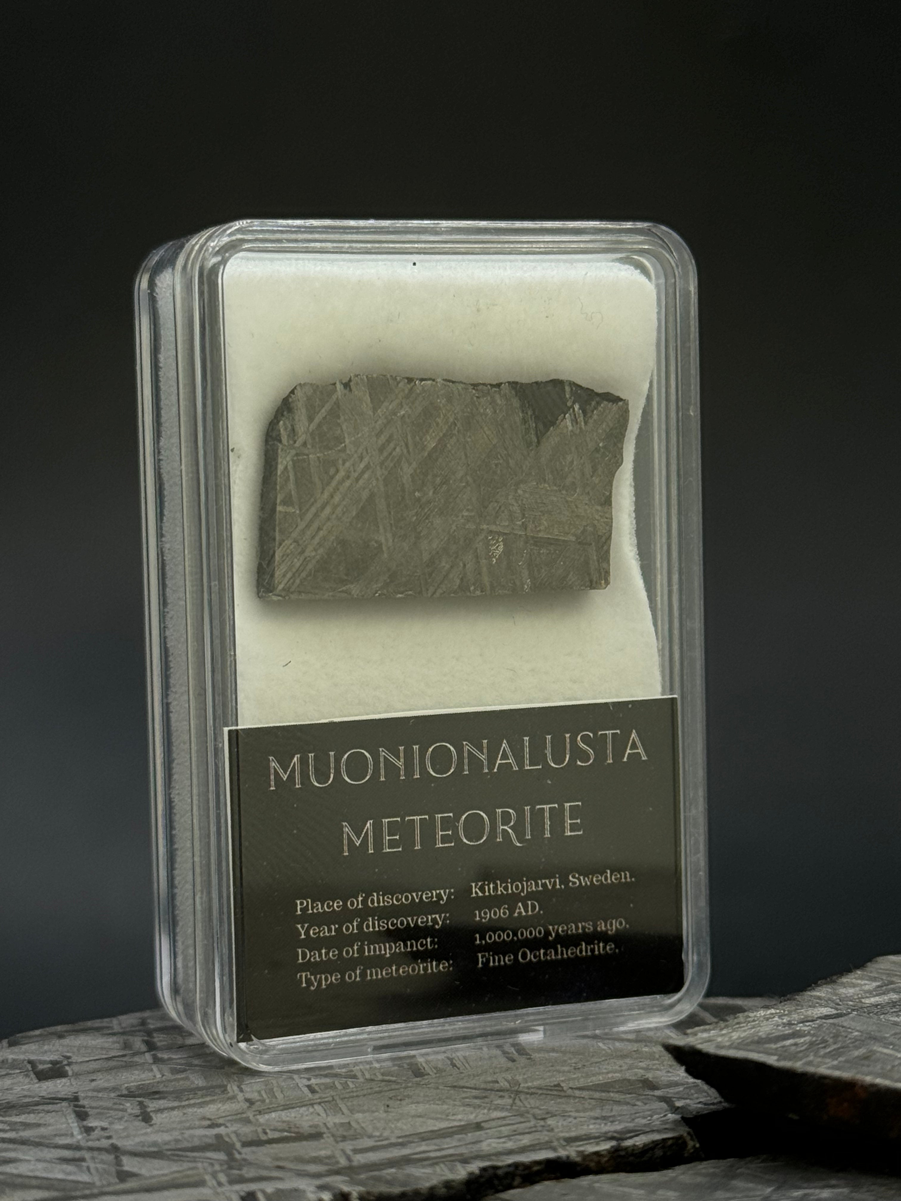 Muonionalusta meteorite, Sweden. 11,29 grams.