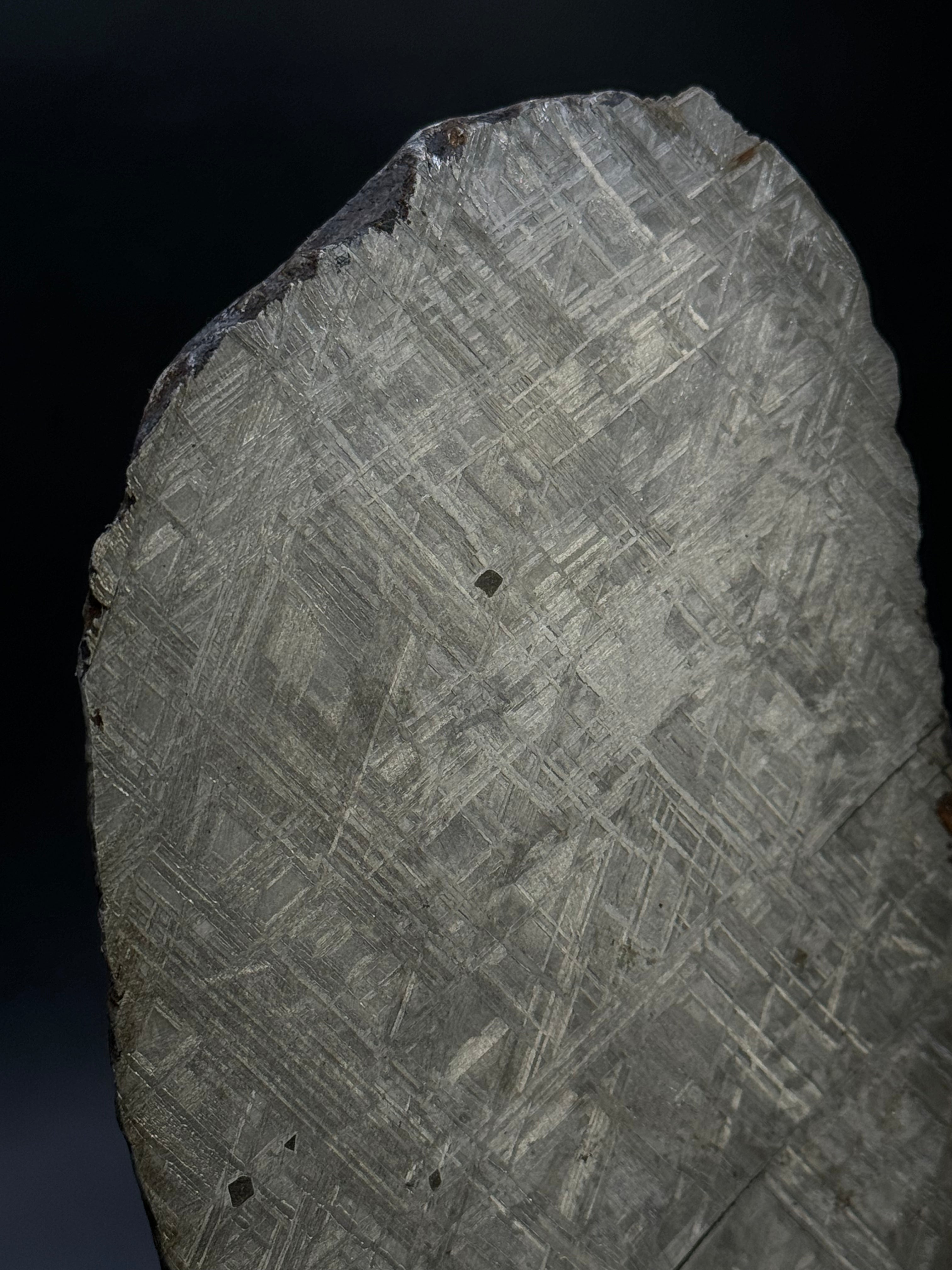 MUONIONALUSTA METEORITE, SWEDEN. 865 GRAMS END-CUT.