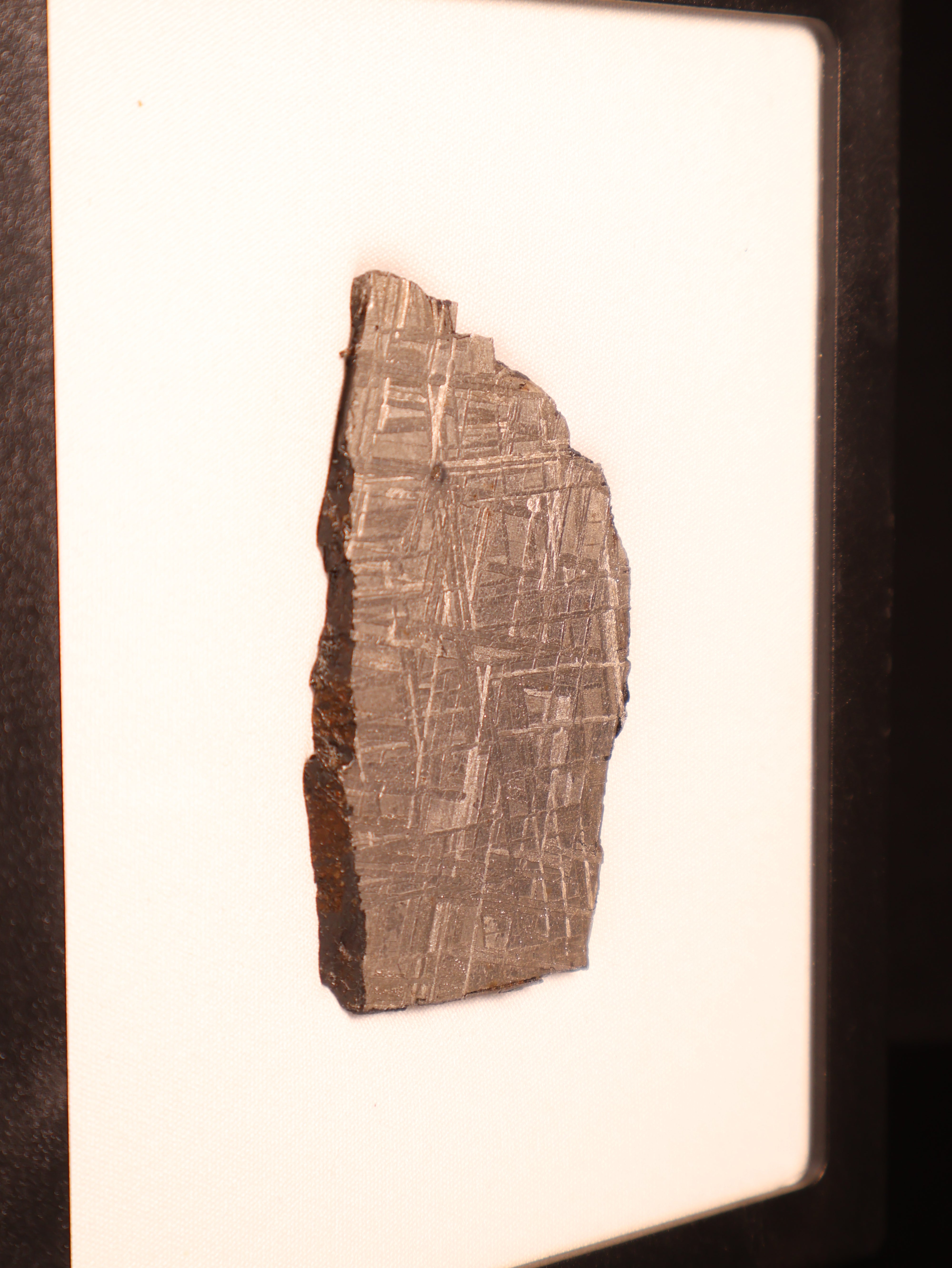 Muonionalusta Meteorite, Sweden. 56.13 grams slice.
