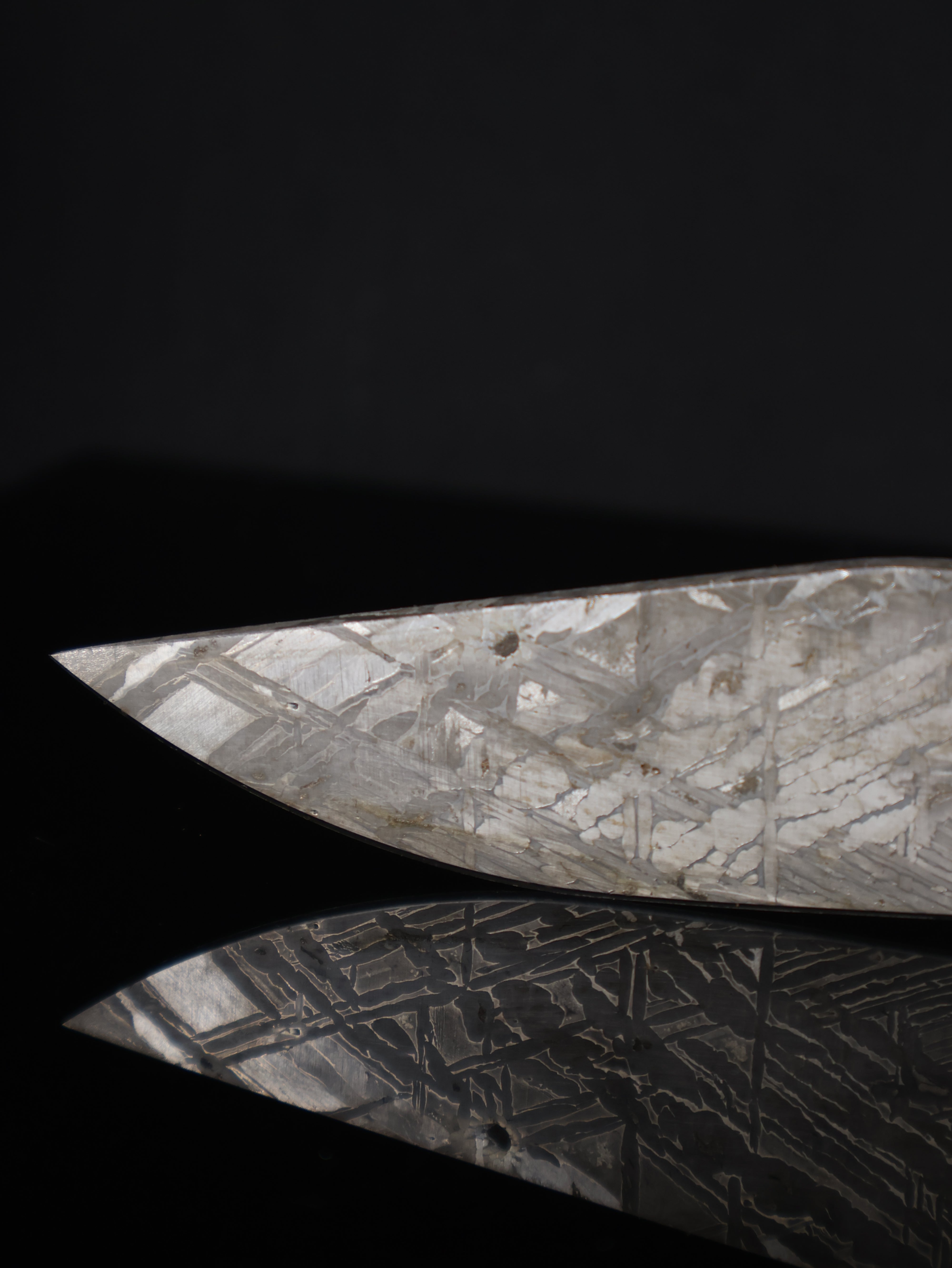 Aletai Meteorite Folding Knife with Woolly Mammoth Fossil Ivory Handle