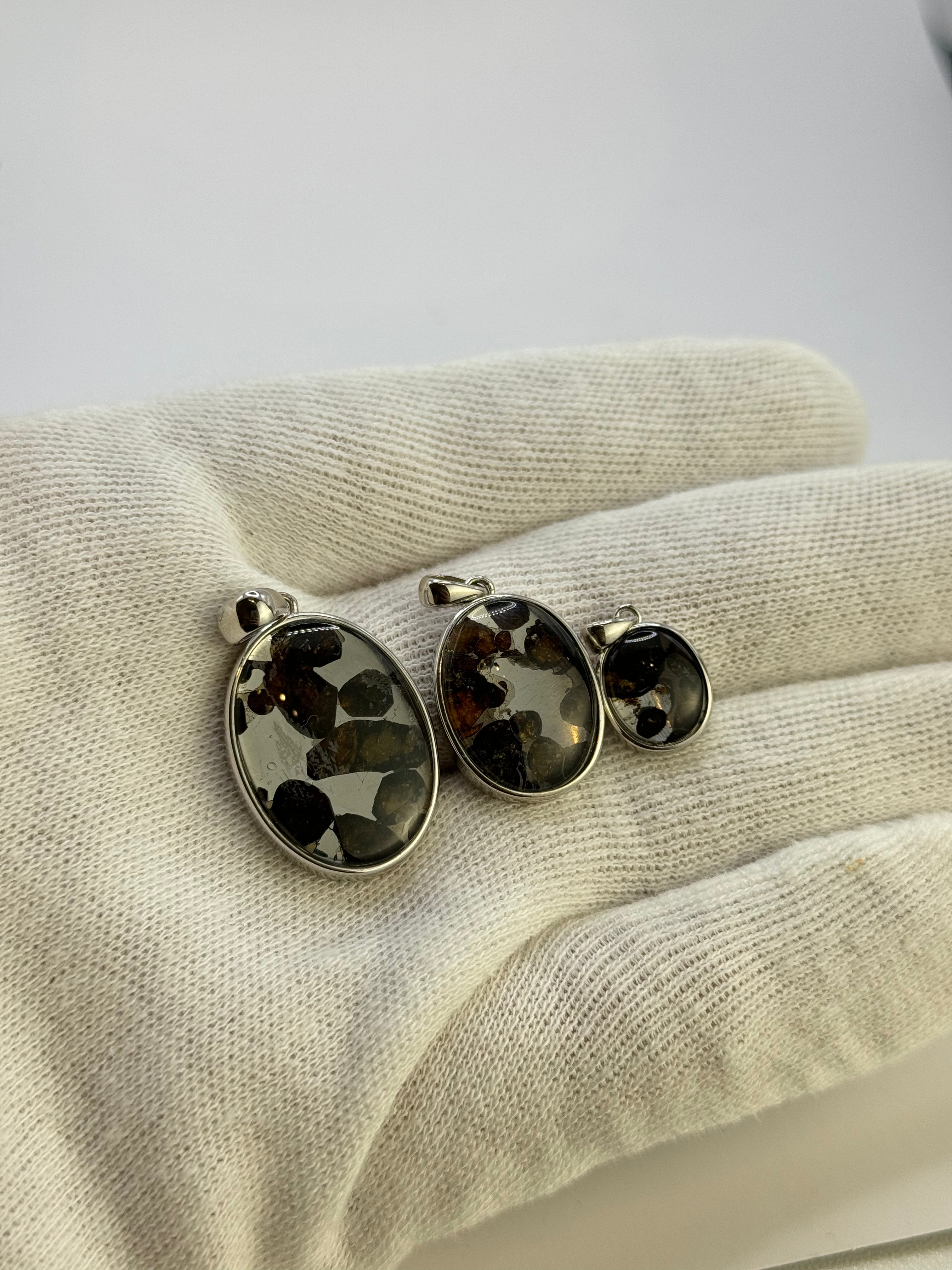 Sericho Meteorite Oval pendant
