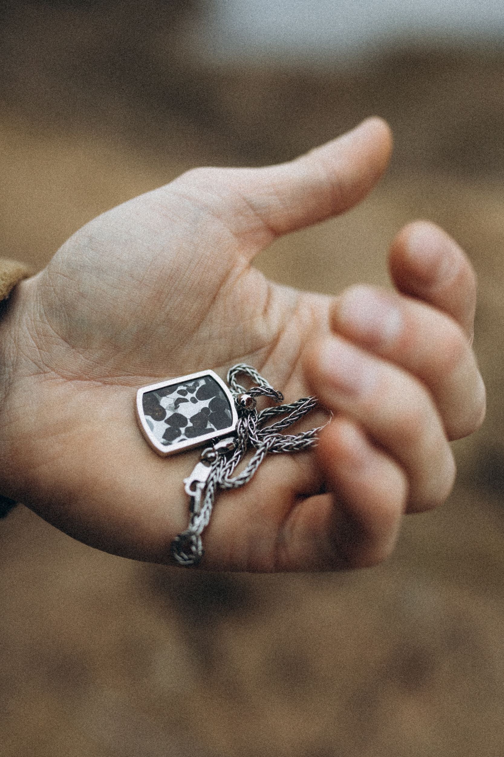 Small Dogtag pendant of Sericho Meteorite