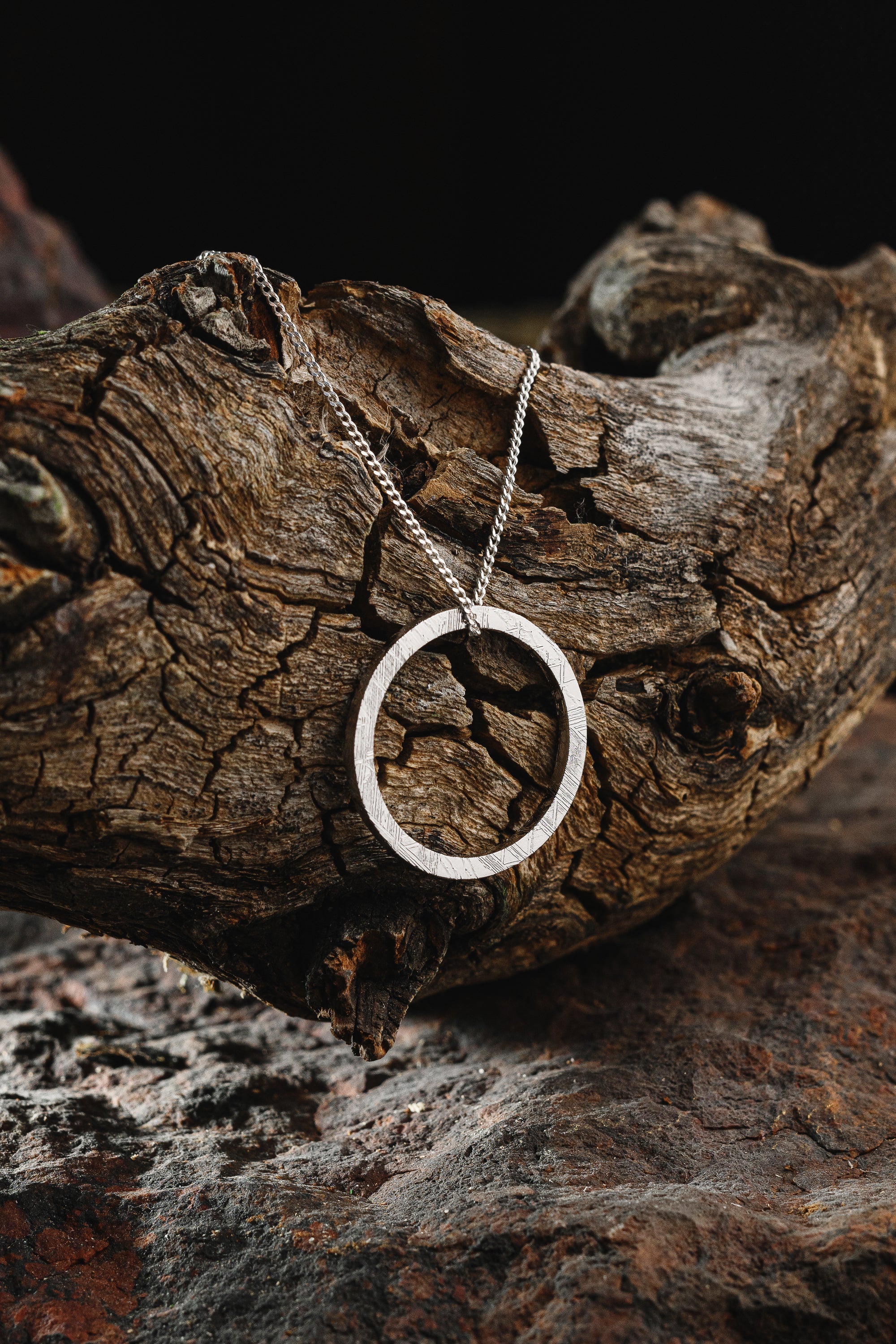 Muonionalusta meteorite Circle pendant