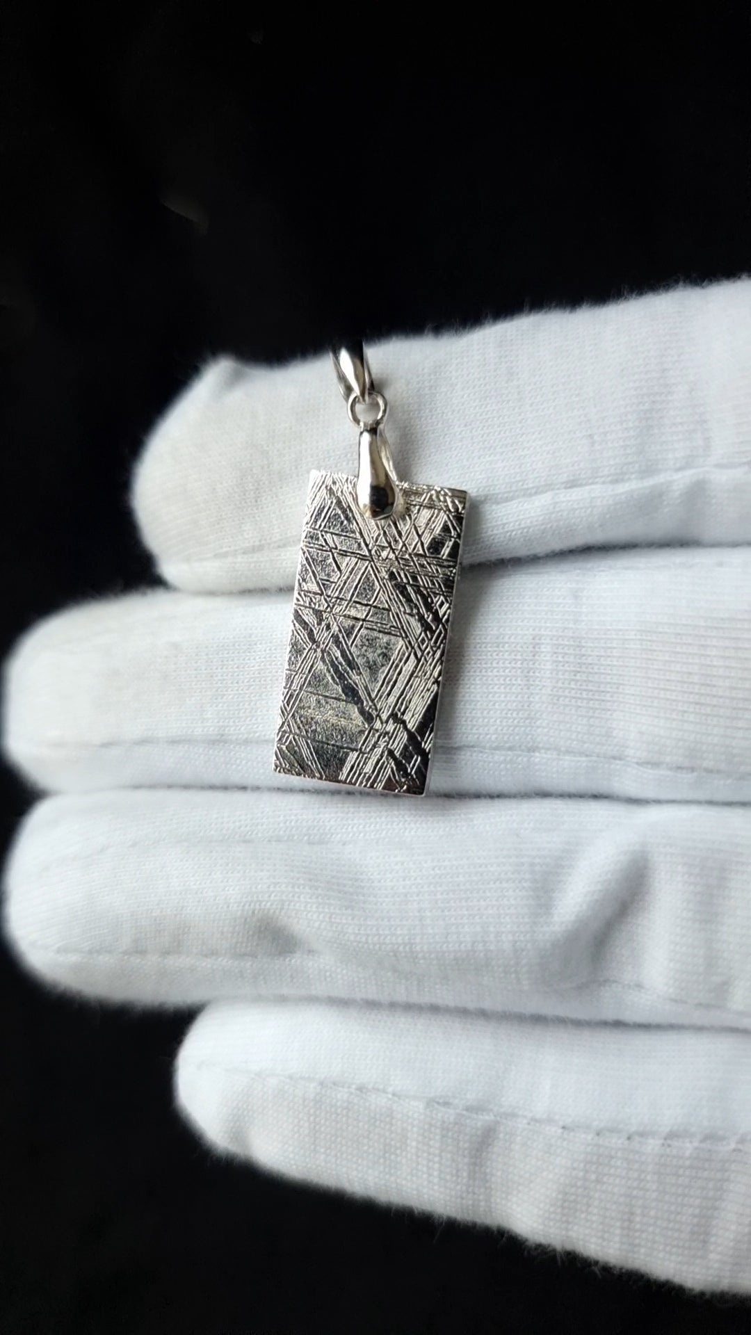 Muonionalusta Meteorite Slice pendant