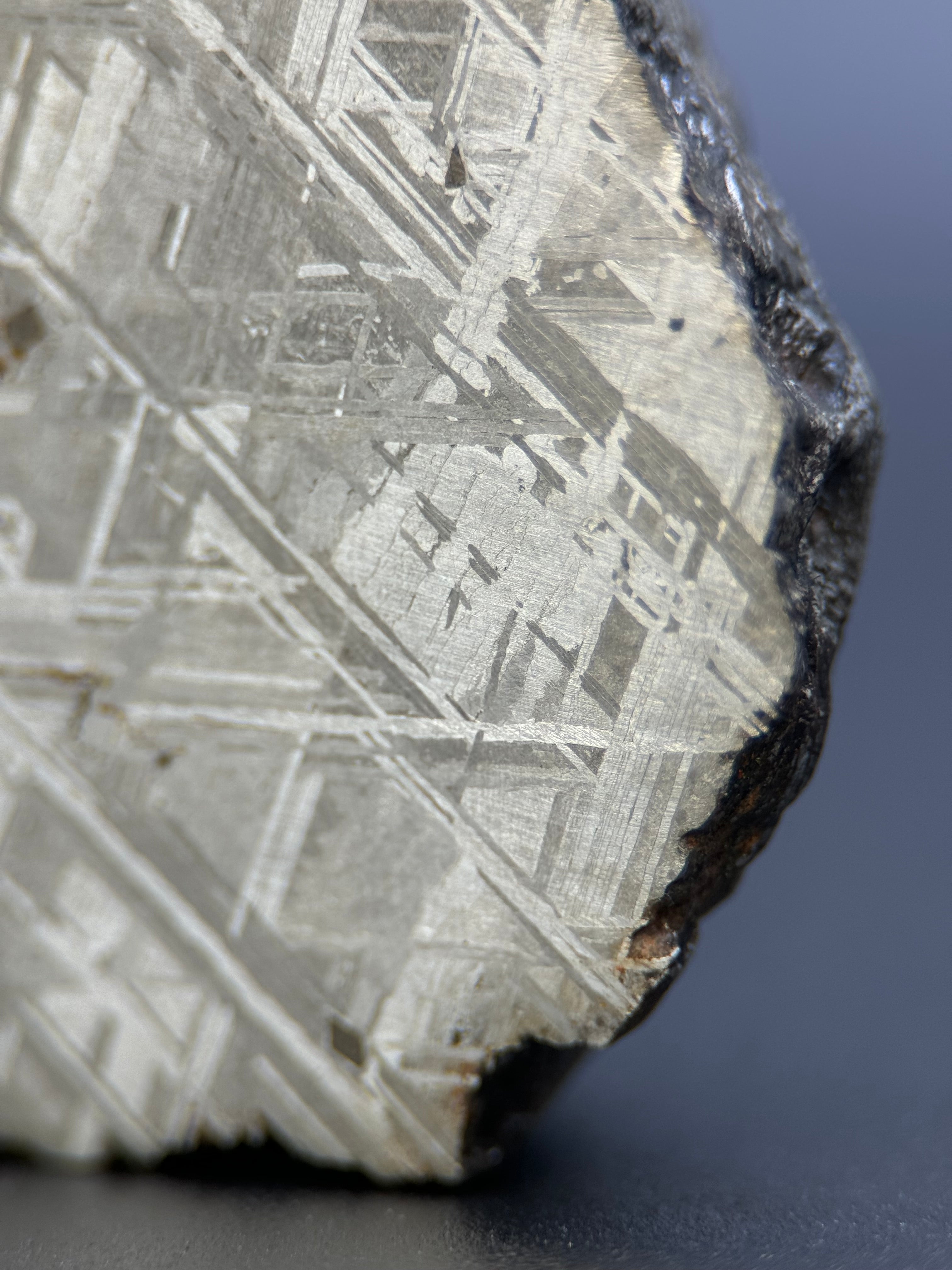 MUONIONALUSTA METEORITE, SWEDEN. 128 GRAMS END-CUT.