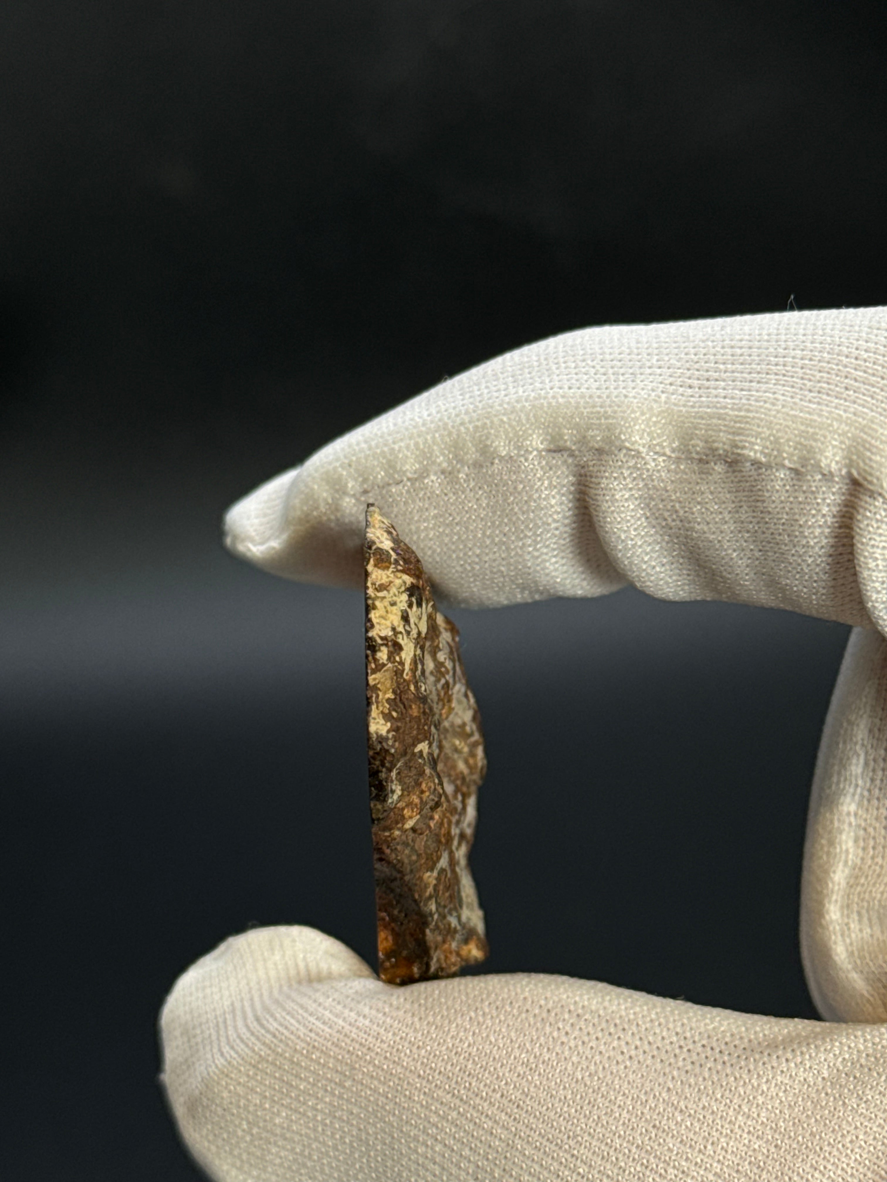 SERICHO PALLASITE METEORITE, KENYA. 15,28 GRAMS END-CUT