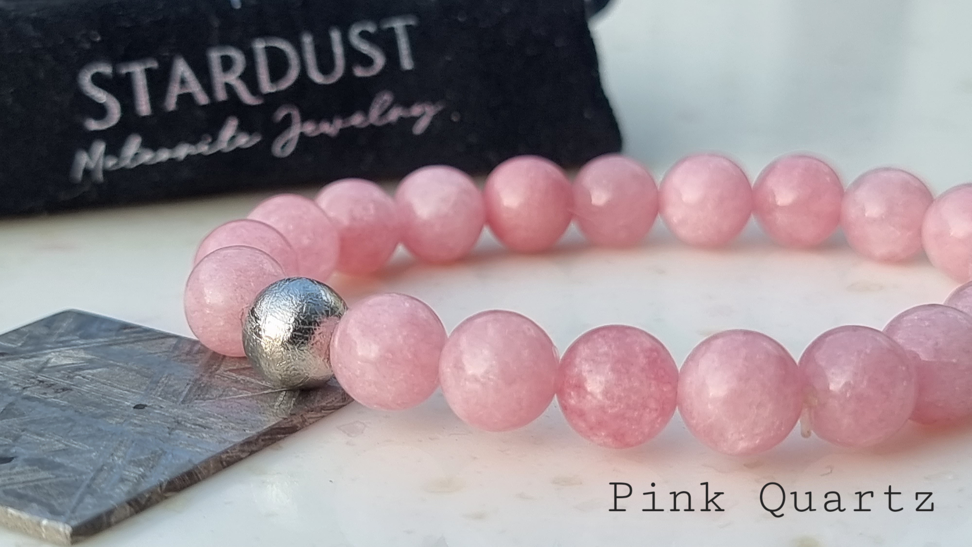 Muonionalusta meteorite bead bracelet with natural stones
