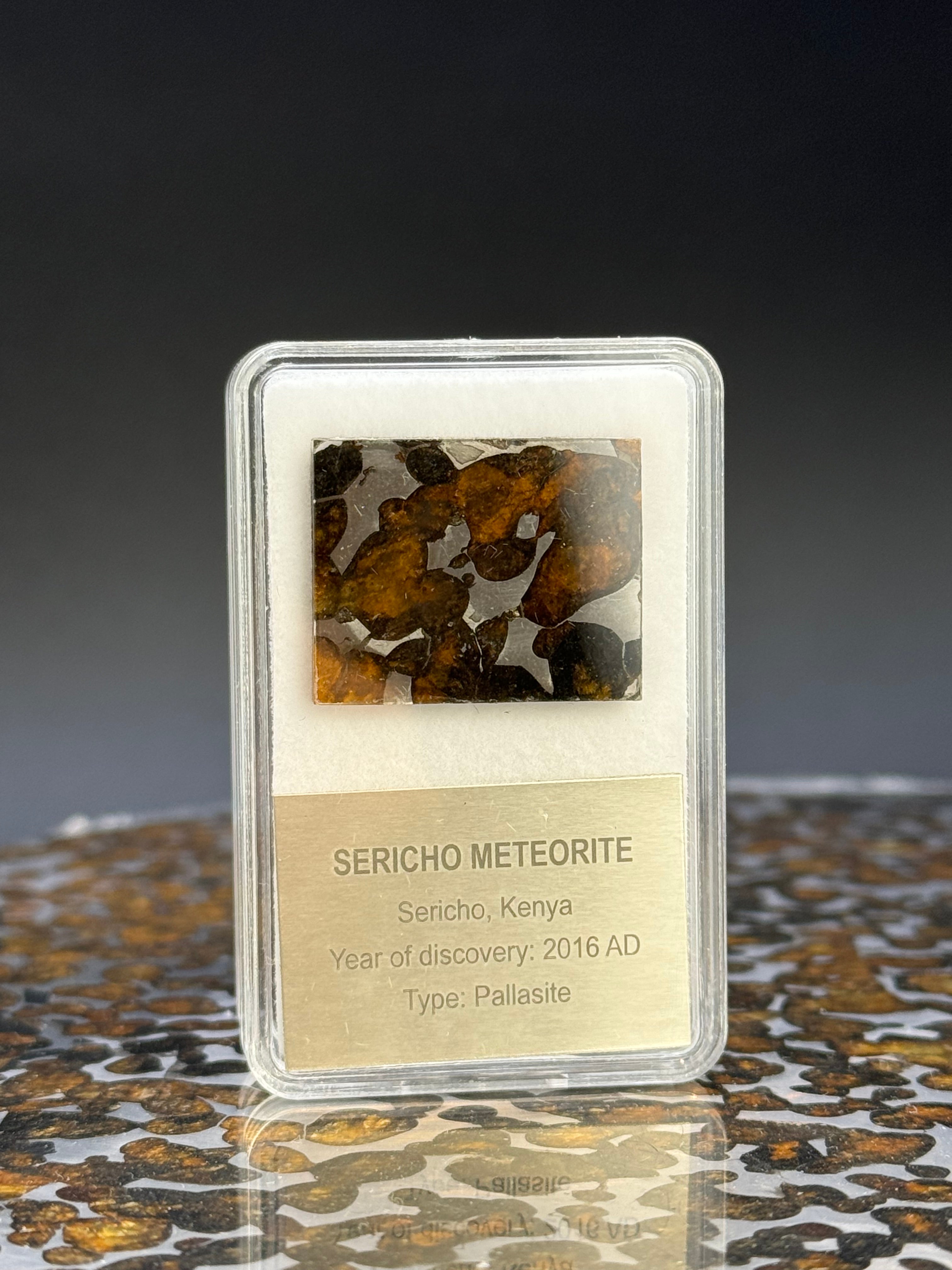 SERICHO METEORITE, KENYA. DISPLAY BOX. 3,8 GRAMS.