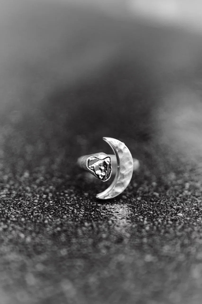 Moon discount meteorite ring