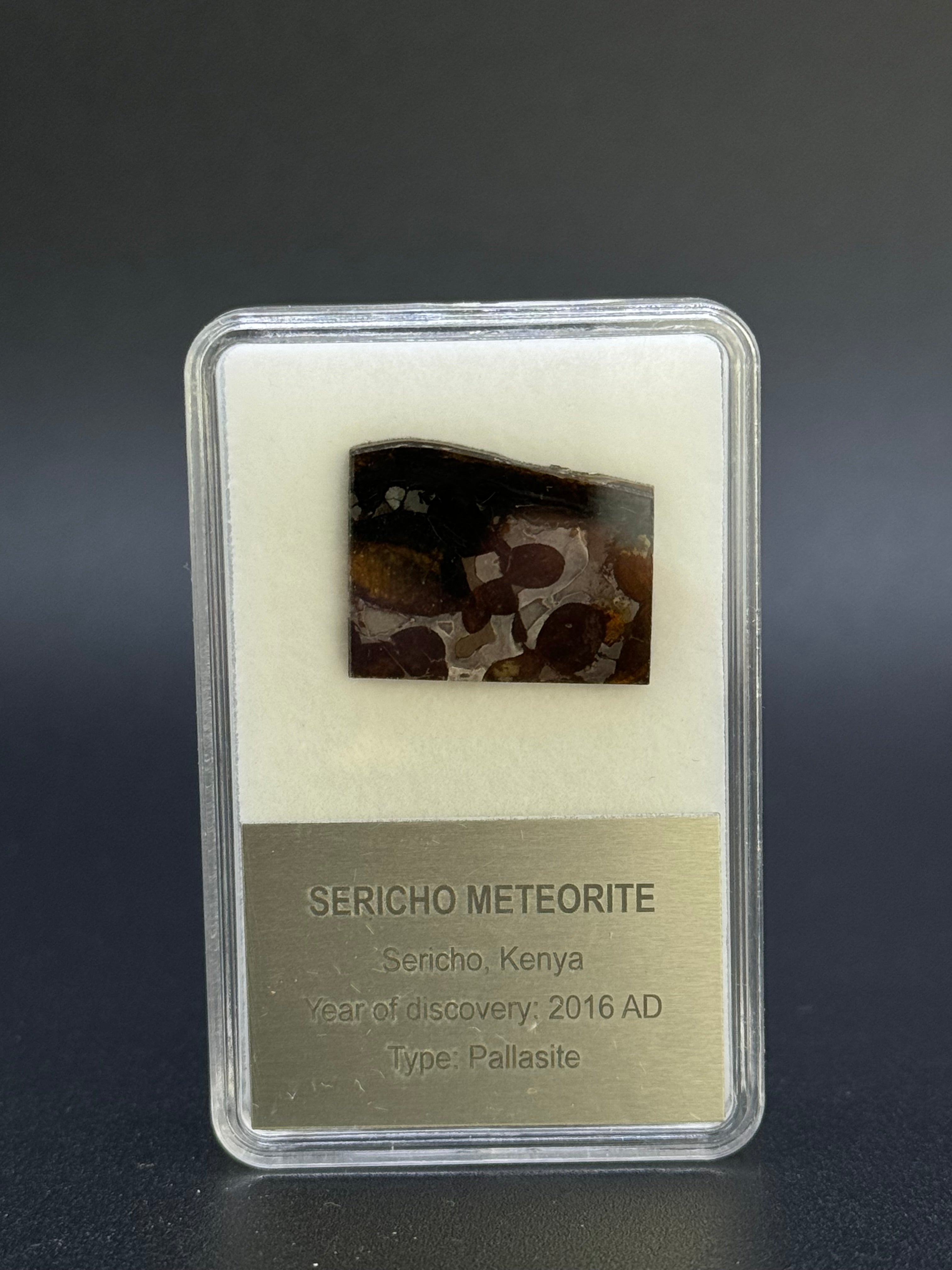 SERICHO METEORITE, KENYA. DISPLAY BOX. 2,7 GRAMS.