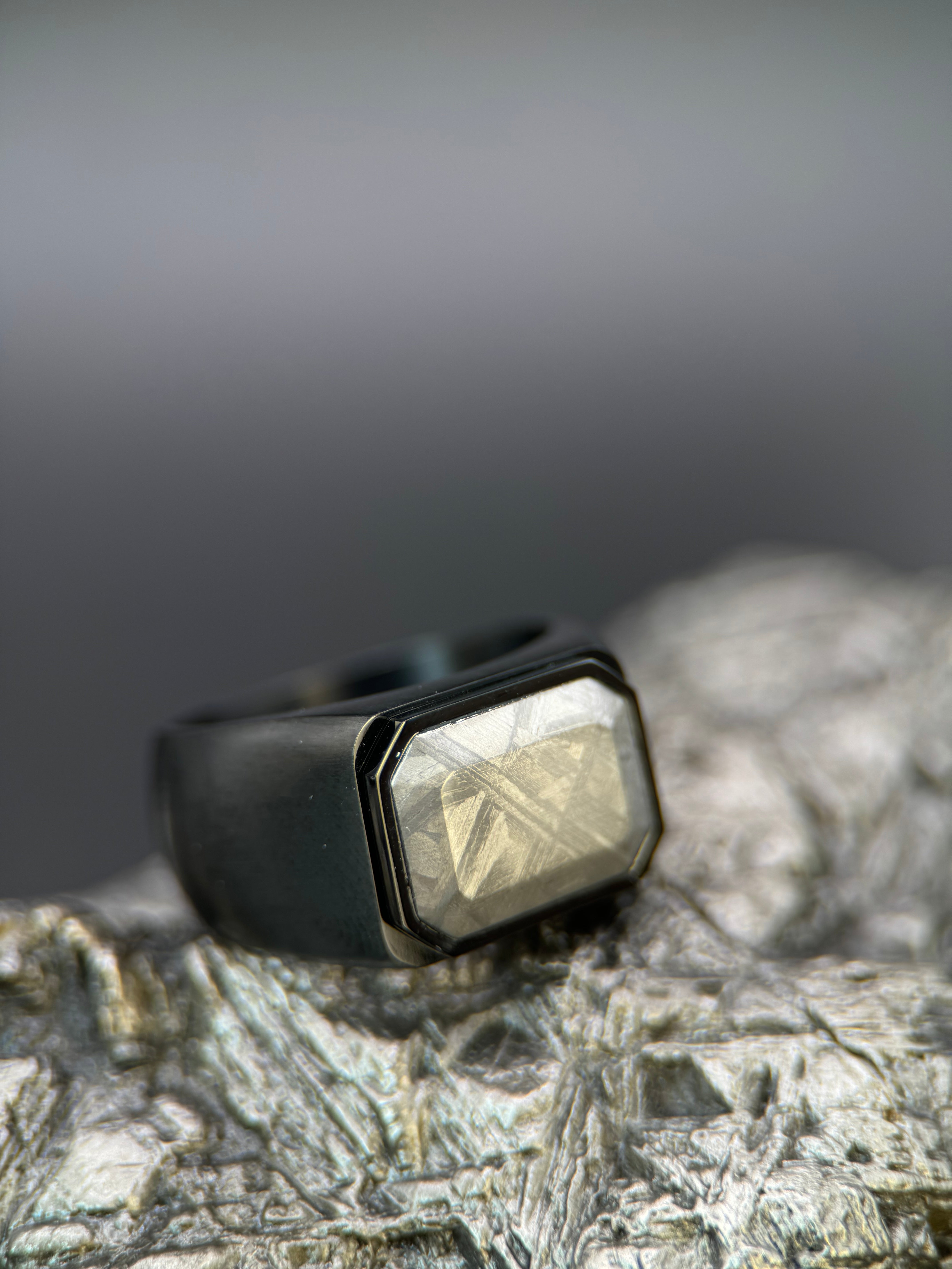 Muonionalusta meteorite Signet ring