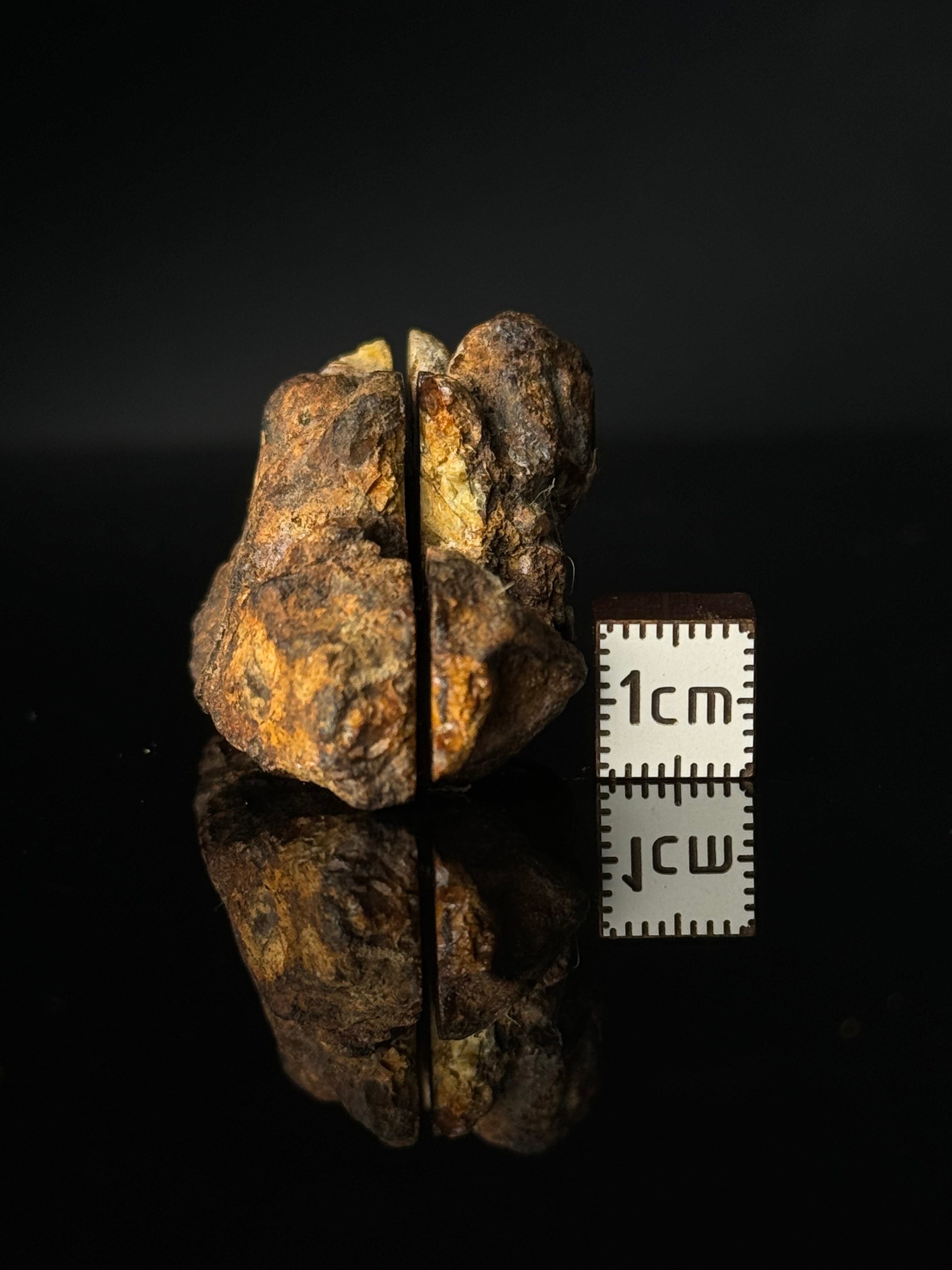 FULL SERICHO METEORITE FROM KENYA, IN TWO HALVES. TOTAL WEIGHT: 51,5 GRAMS.
