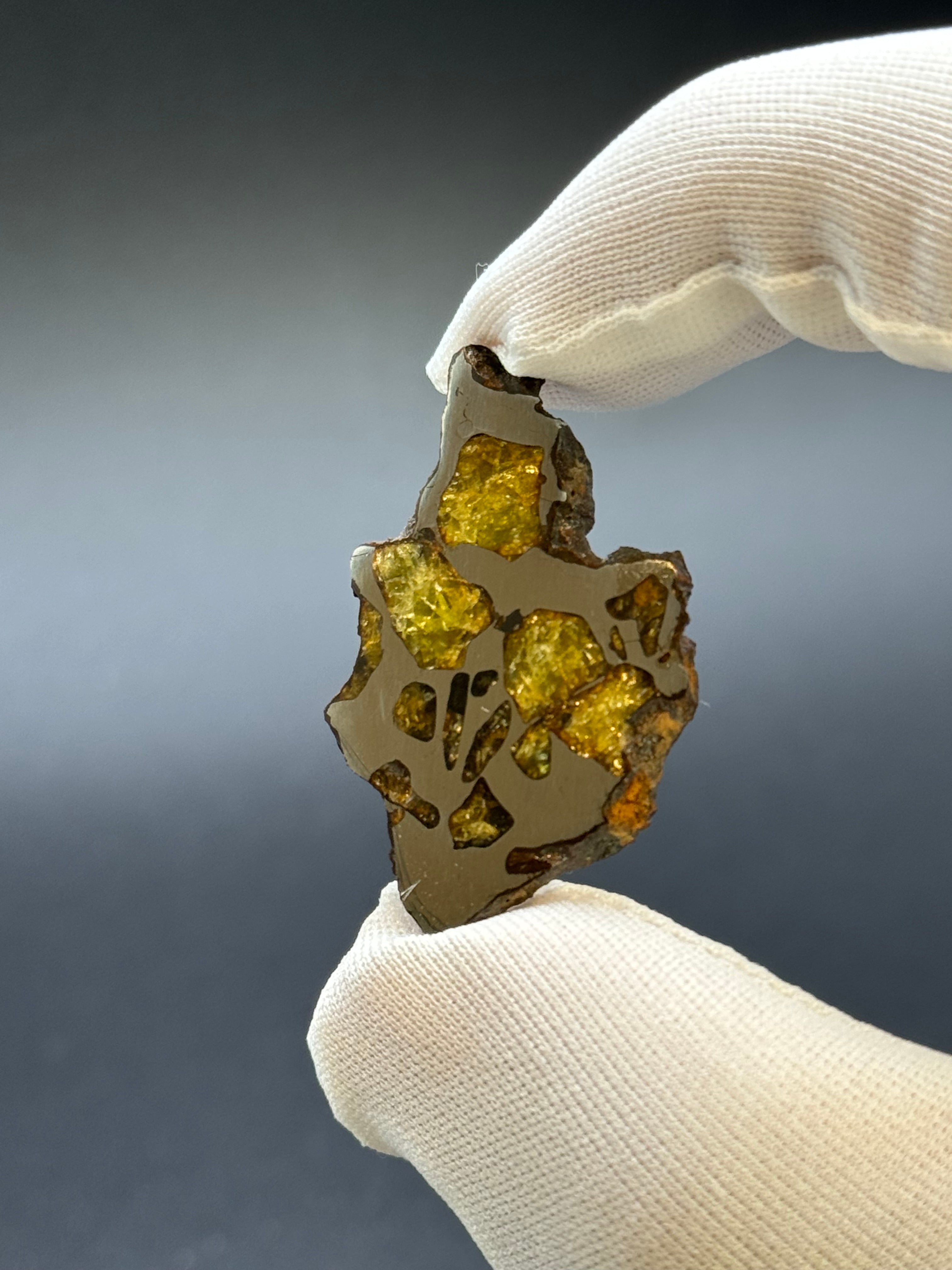 IMILAC PALLASITE METEORITE, CHILE. 6,55 GRAMS