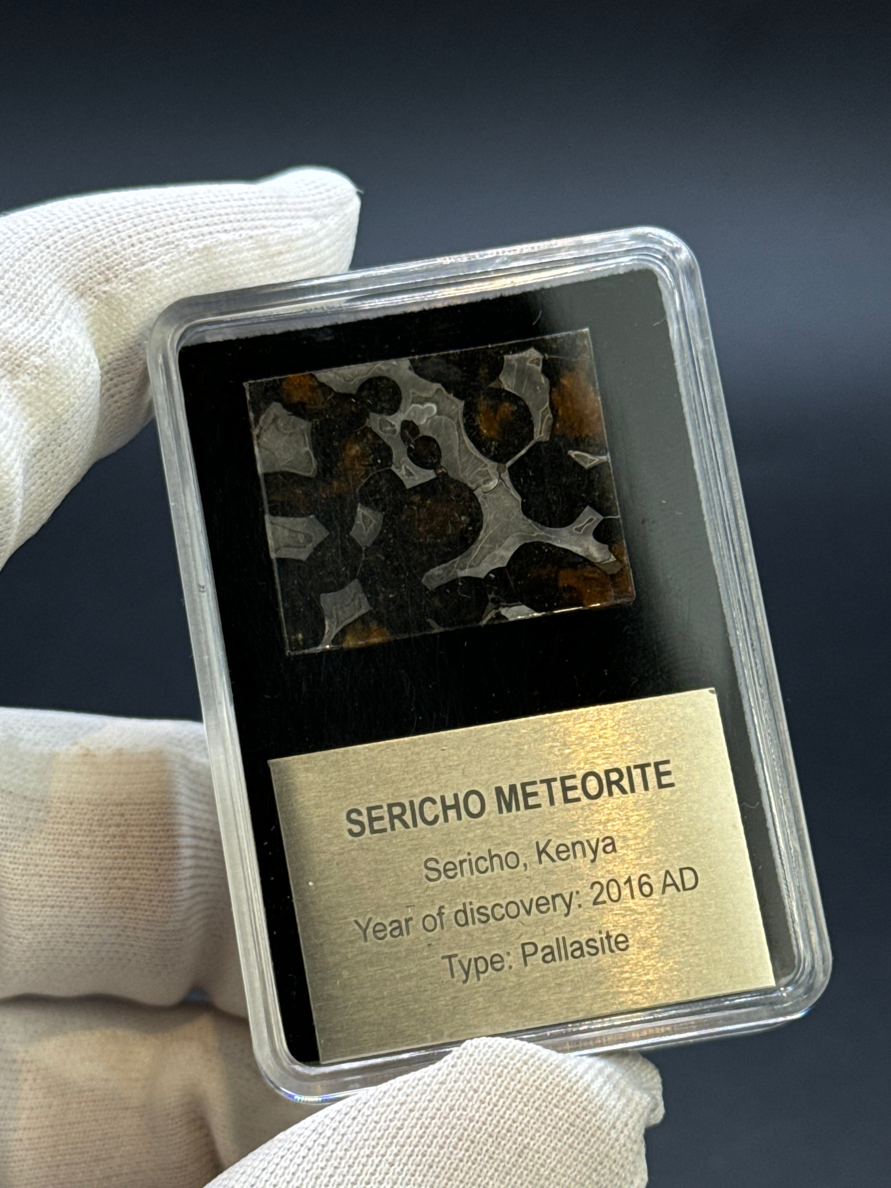 SERICHO METEORITE, KENYA. DISPLAY BOX. 4,5 GRAMS.